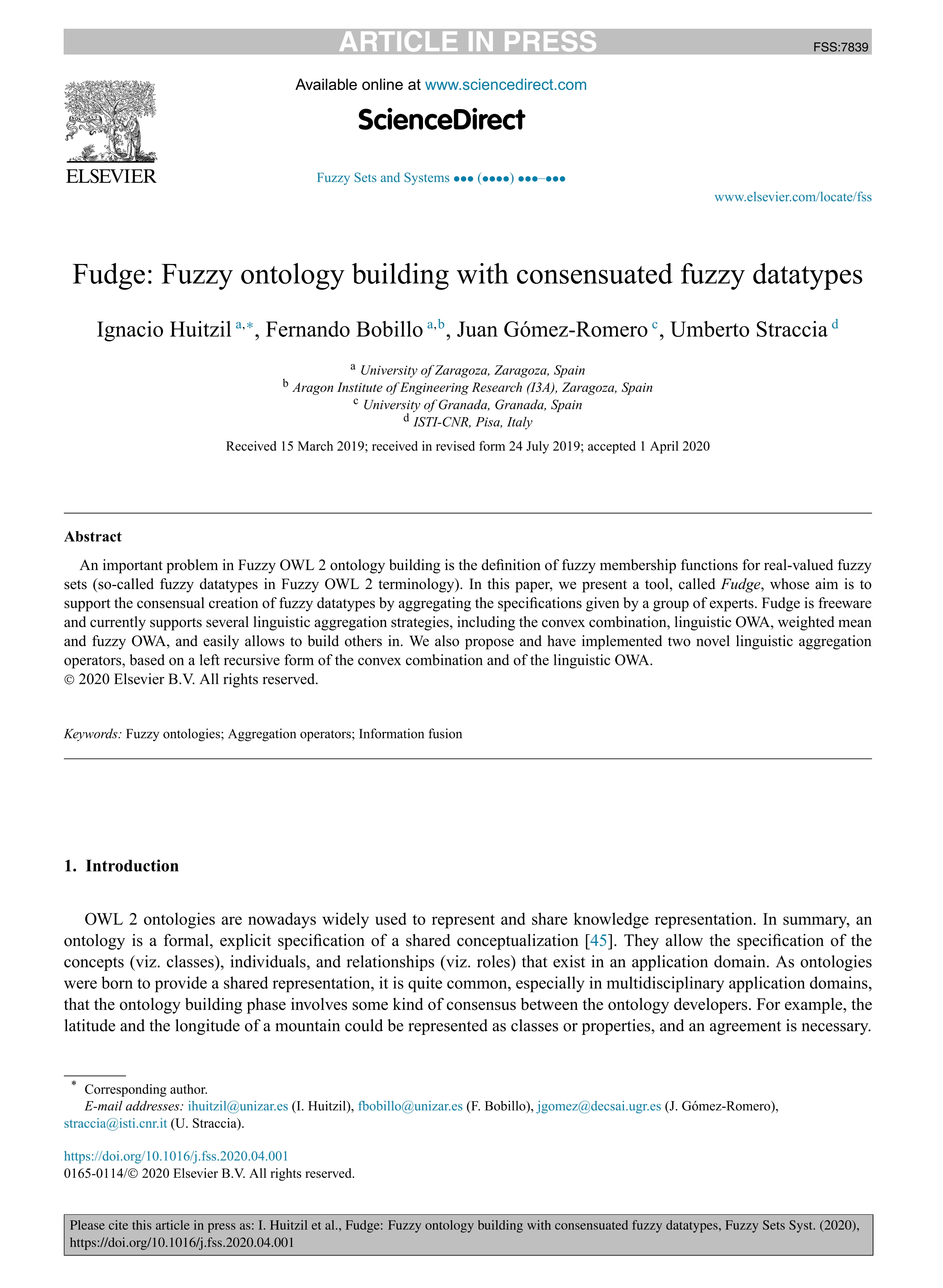 Fudge: Fuzzy ontology building with consensuated fuzzy datatypes