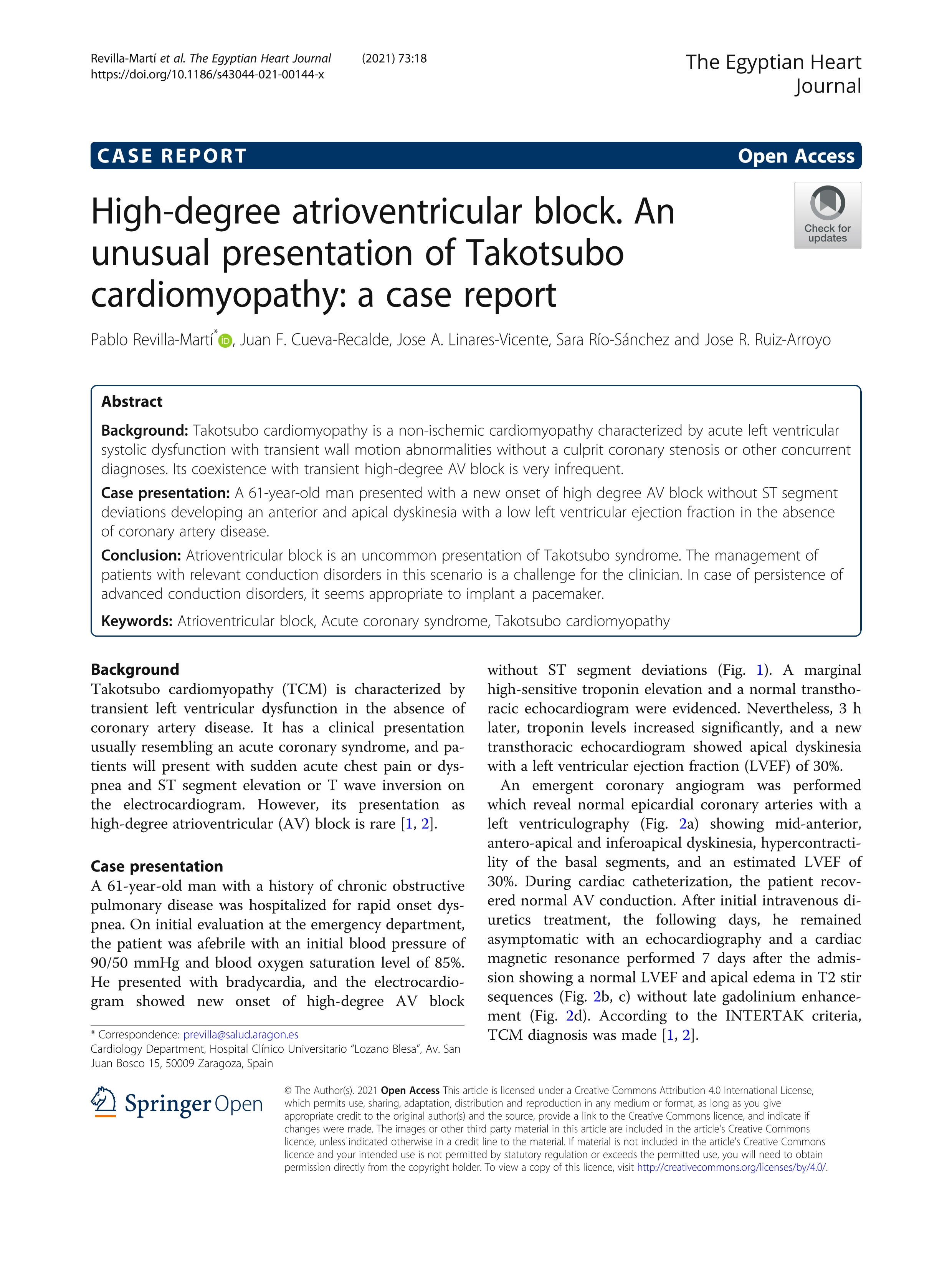 FULL TEXT - Mid-ventricular takotsubo: A case report - International  Journal of Case Reports and Images (IJCRI)