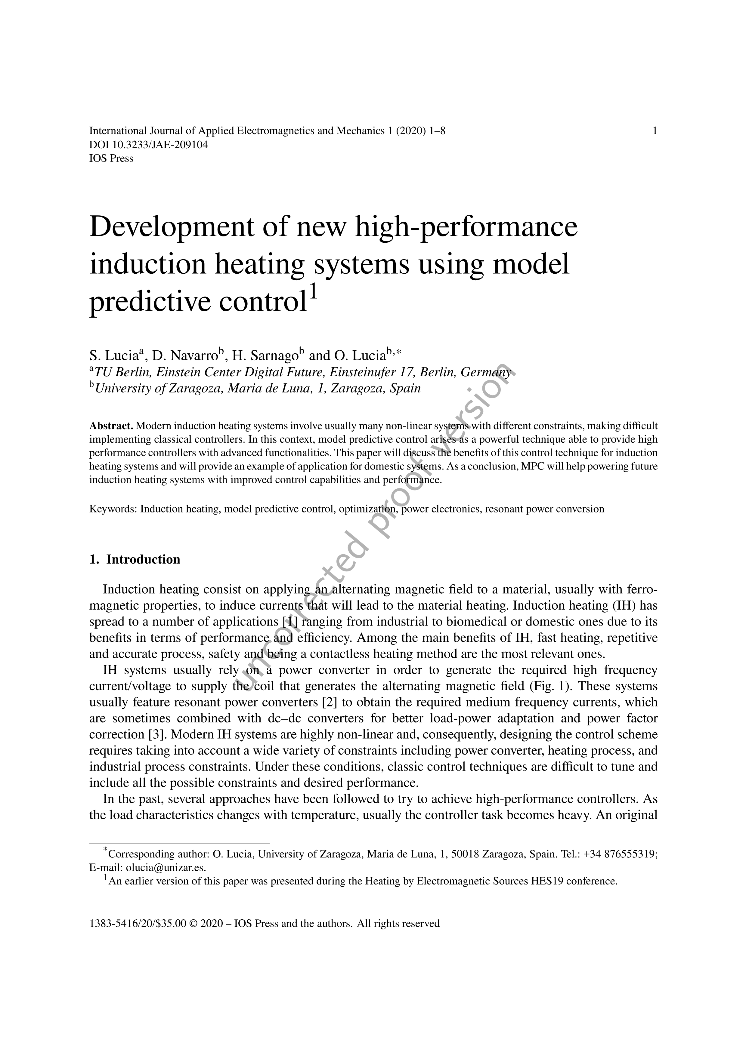 Development of new high-performance induction heating systems using model predictive control
