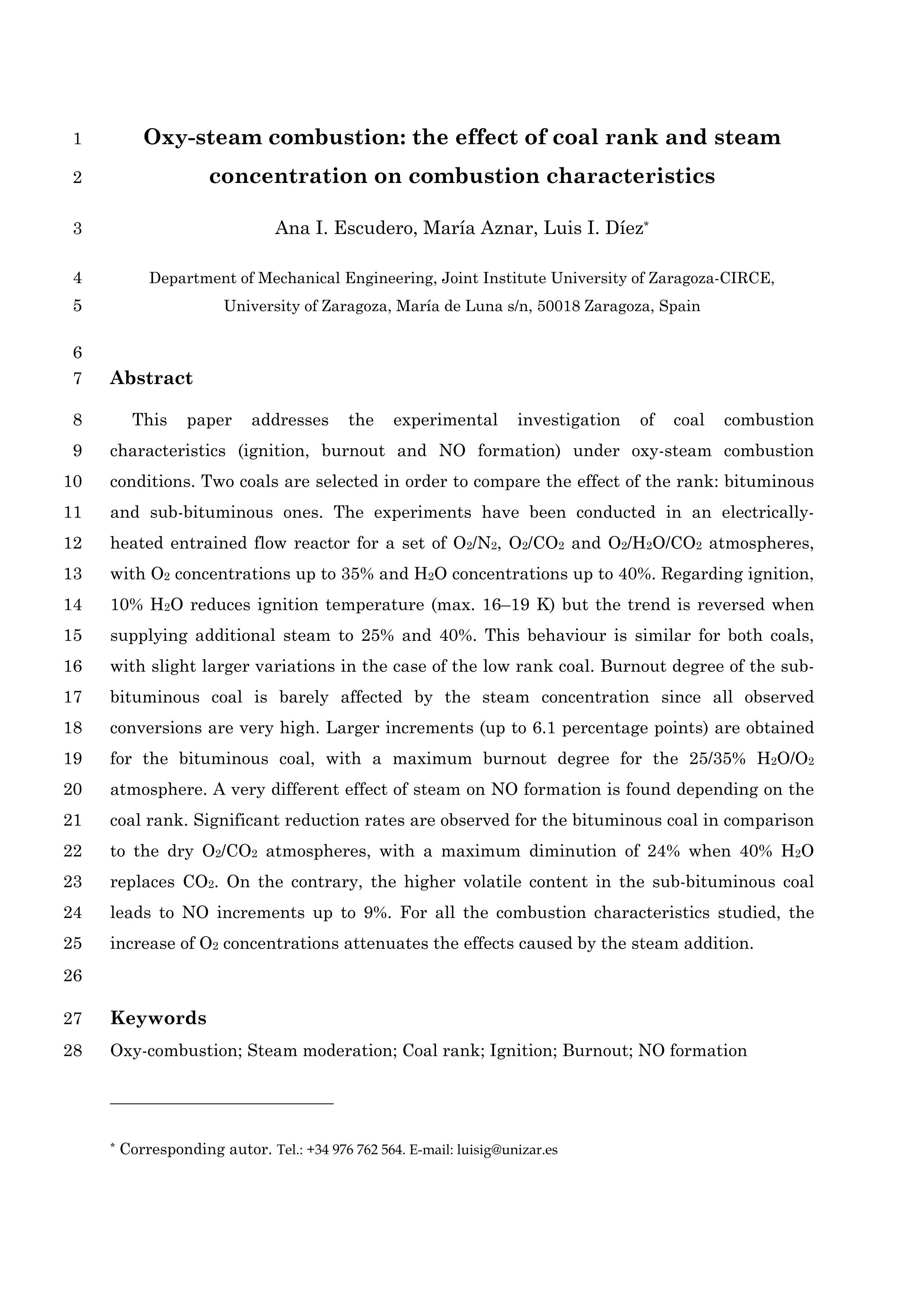 Oxy-steam combustion: The effect of coal rank and steam concentration on combustion characteristics