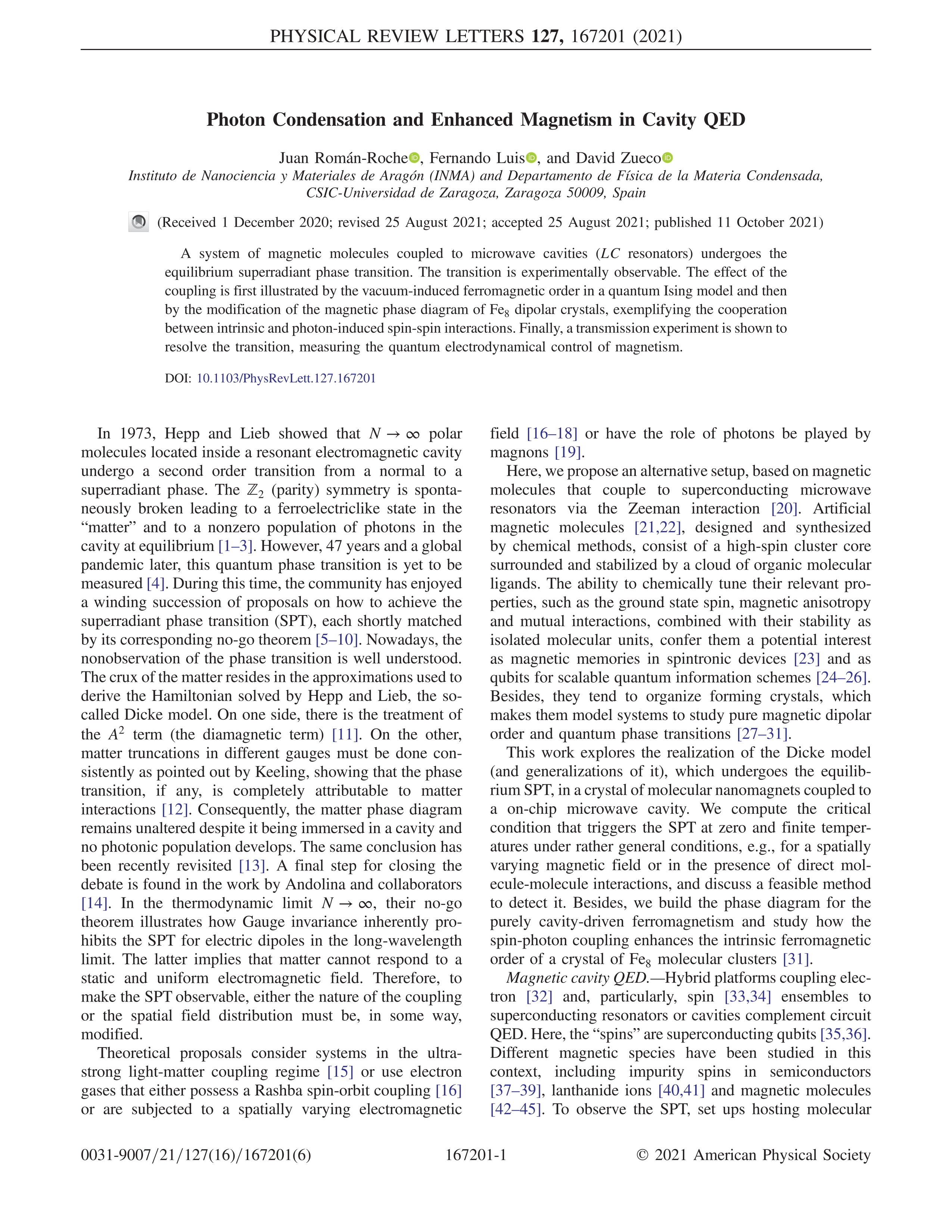 Photon condensation and enhanced magnetism in cavity QED