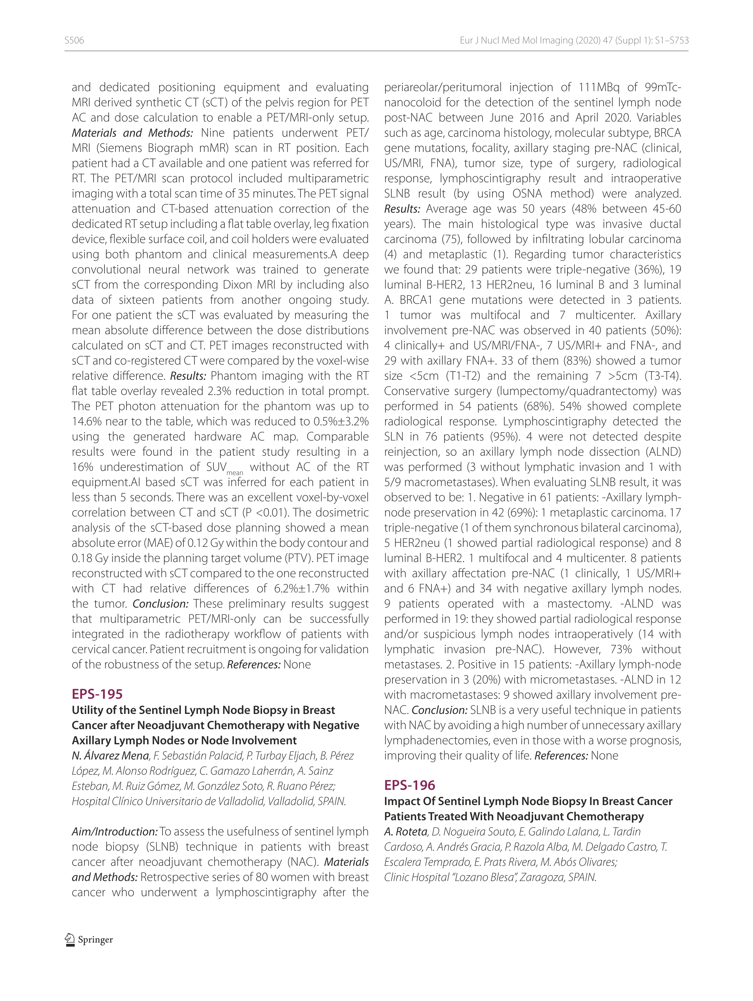 Impact Of Sentinel Lymph Node Biopsy In Breast Cancer Patients Treated With Neoadjuvant Chemotherapy