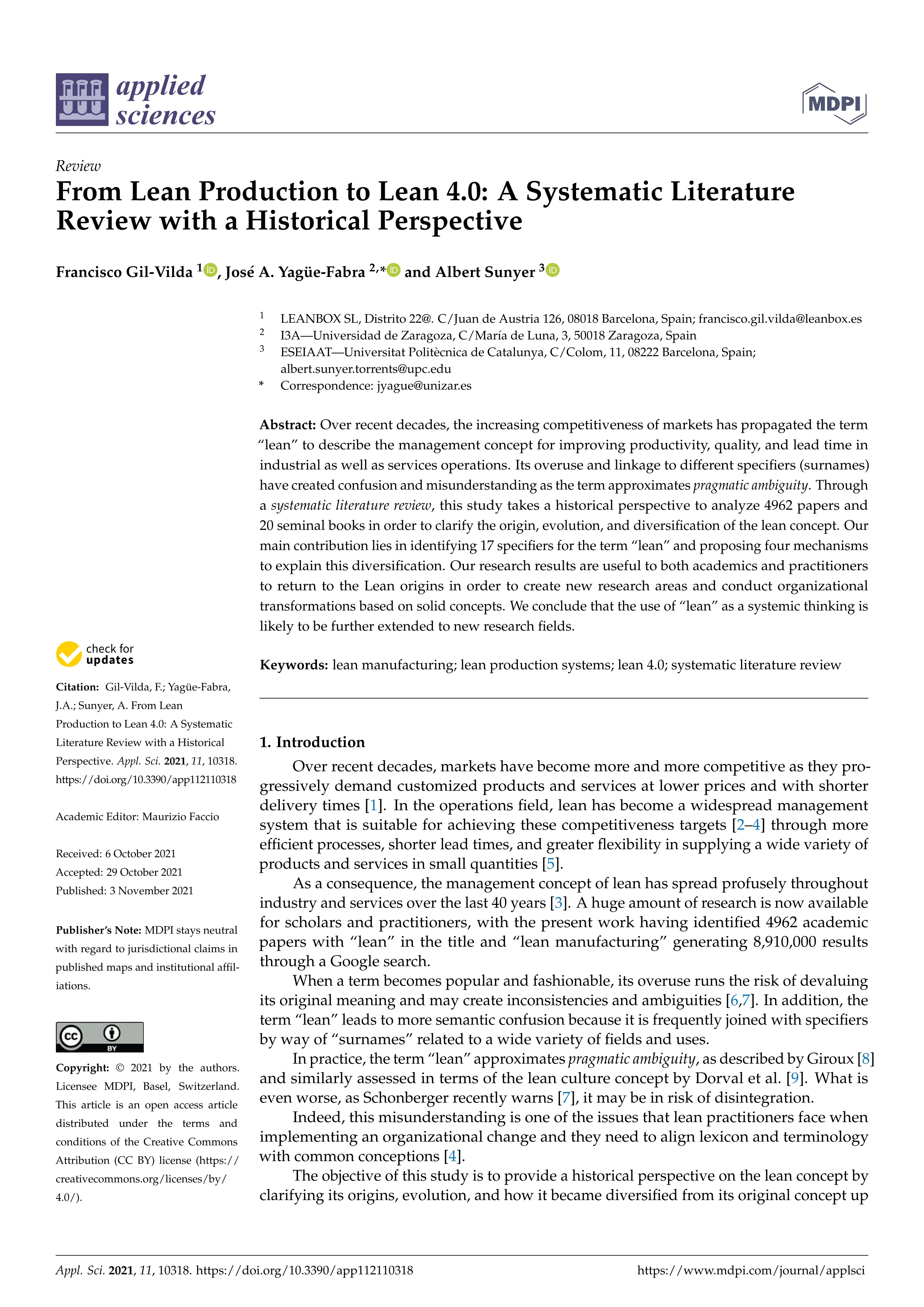 From lean production to lean 4.0: a systematic literature review with a historical perspective