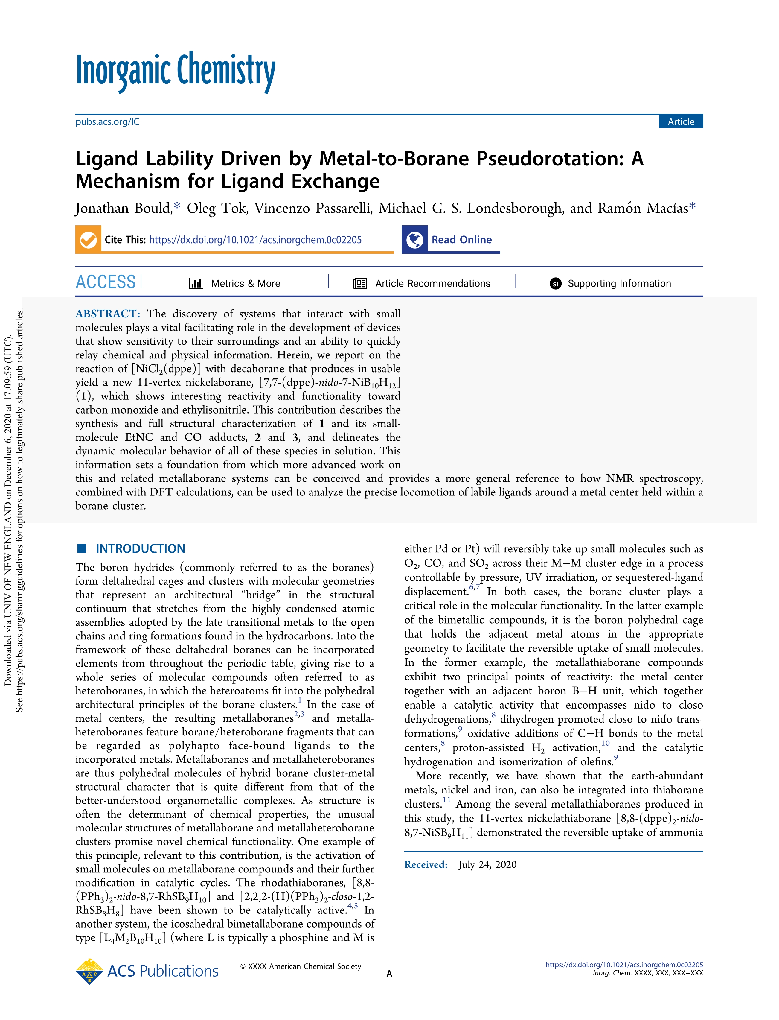 Ligand Lability Driven by Metal-to-Borane Pseudorotation: A Mechanism for Ligand Exchange