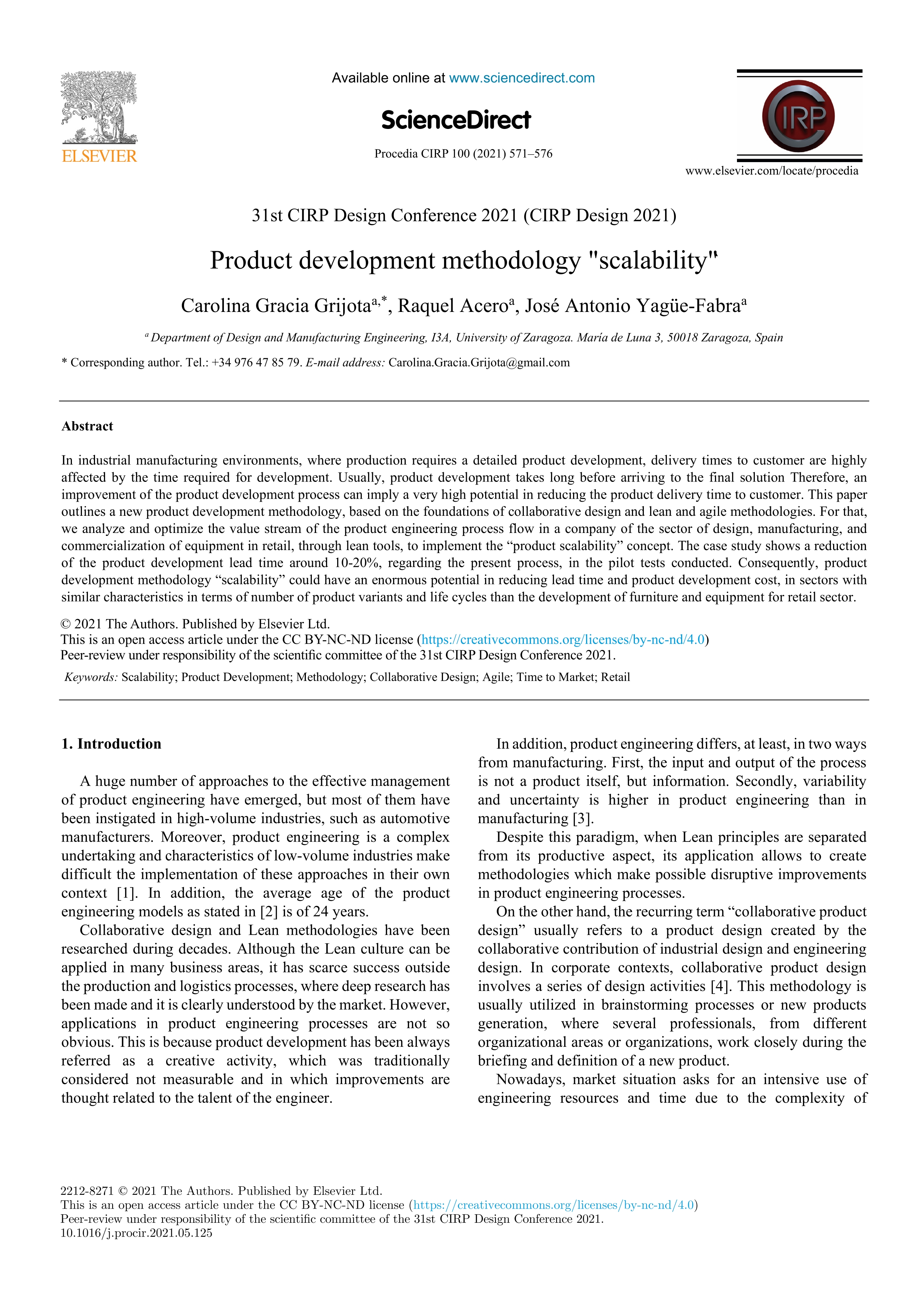 Product development methodology 