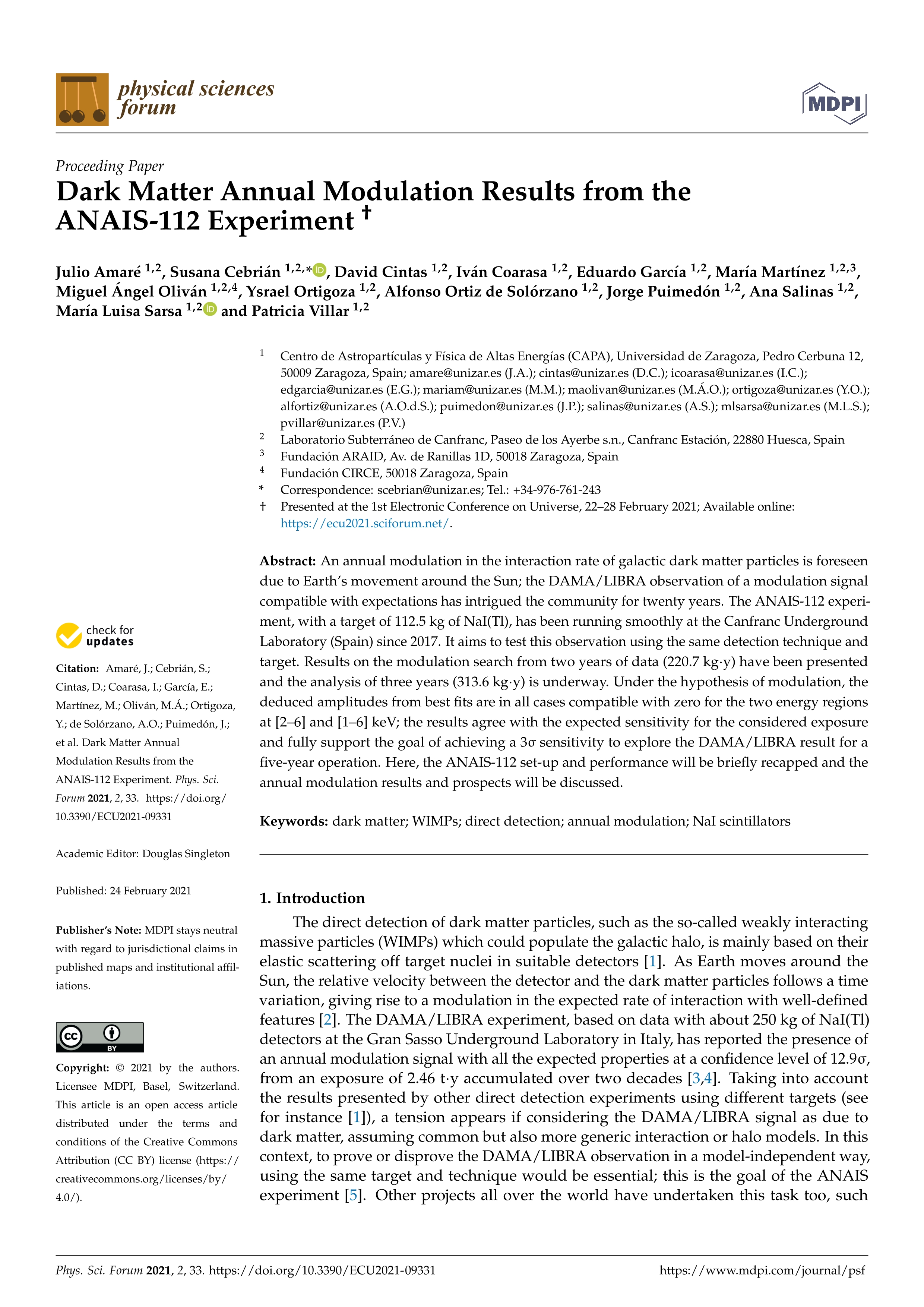 Dark Matter Annual Modulation Results from the ANAIS-112 Experiment