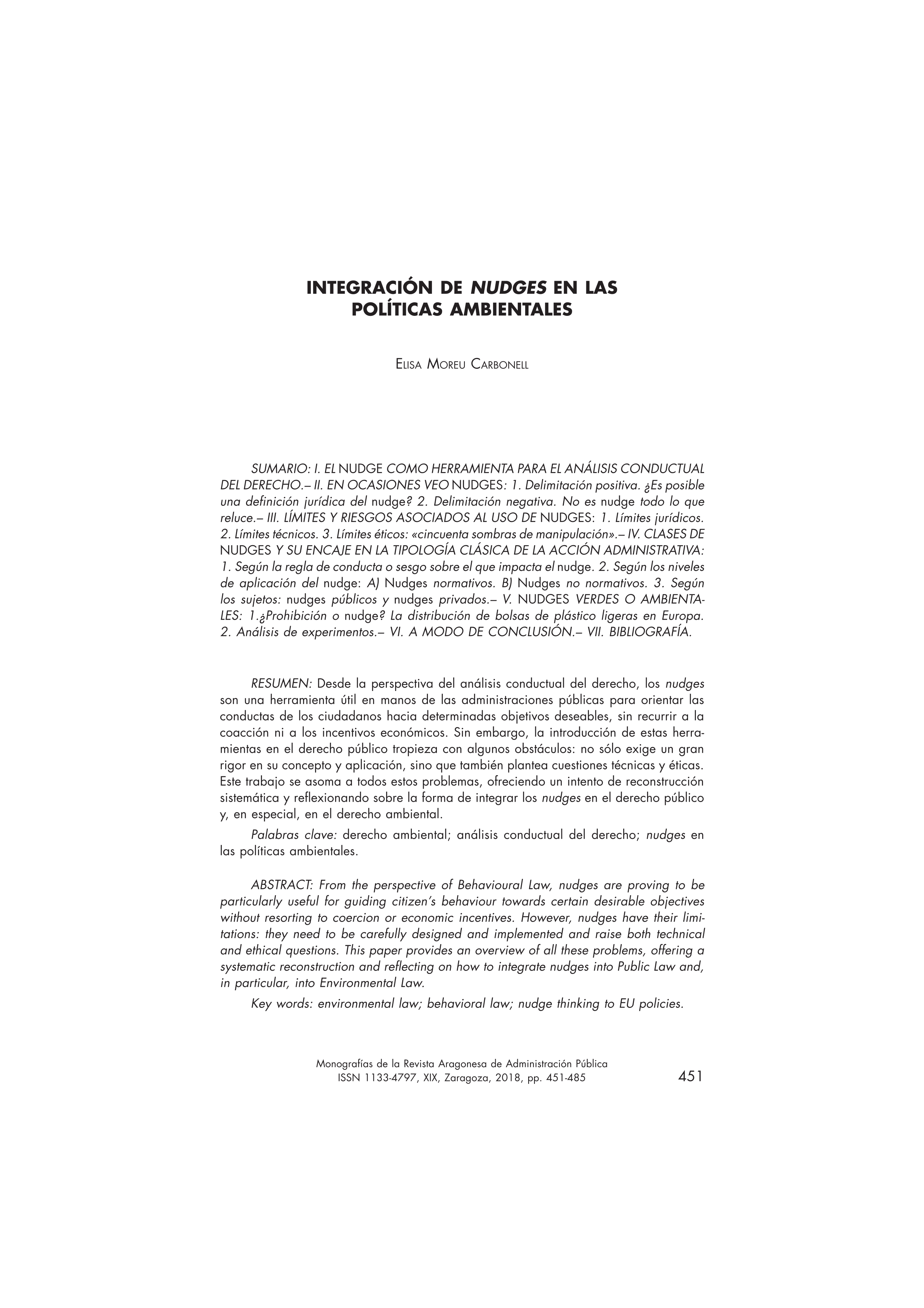 Integración de nudges en las políticas ambientales