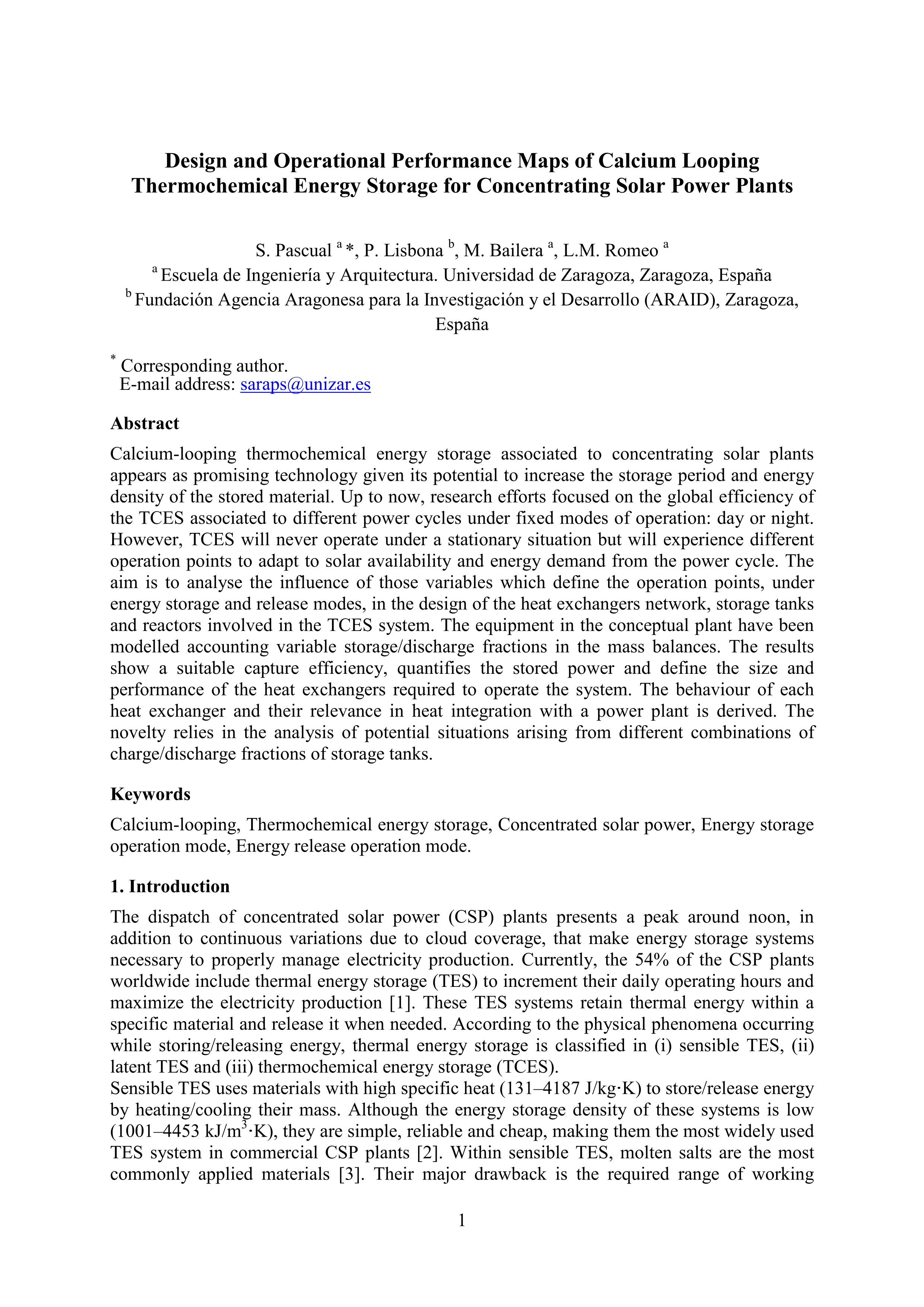 Design and operational performance maps of calcium looping thermochemical energy storage for concentrating solar power plants