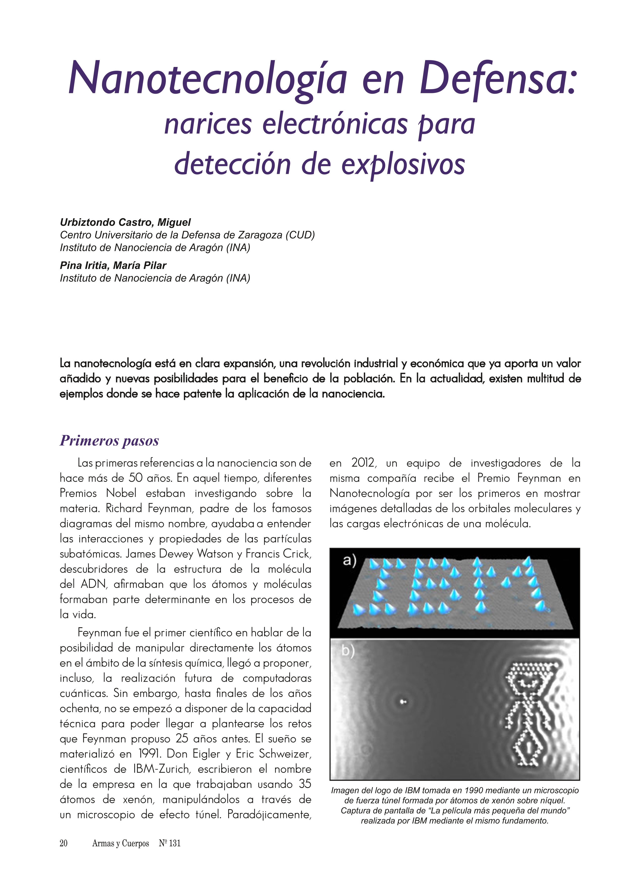 Nanotecnología en Defensa: narices electrónicas para detección de explosivos