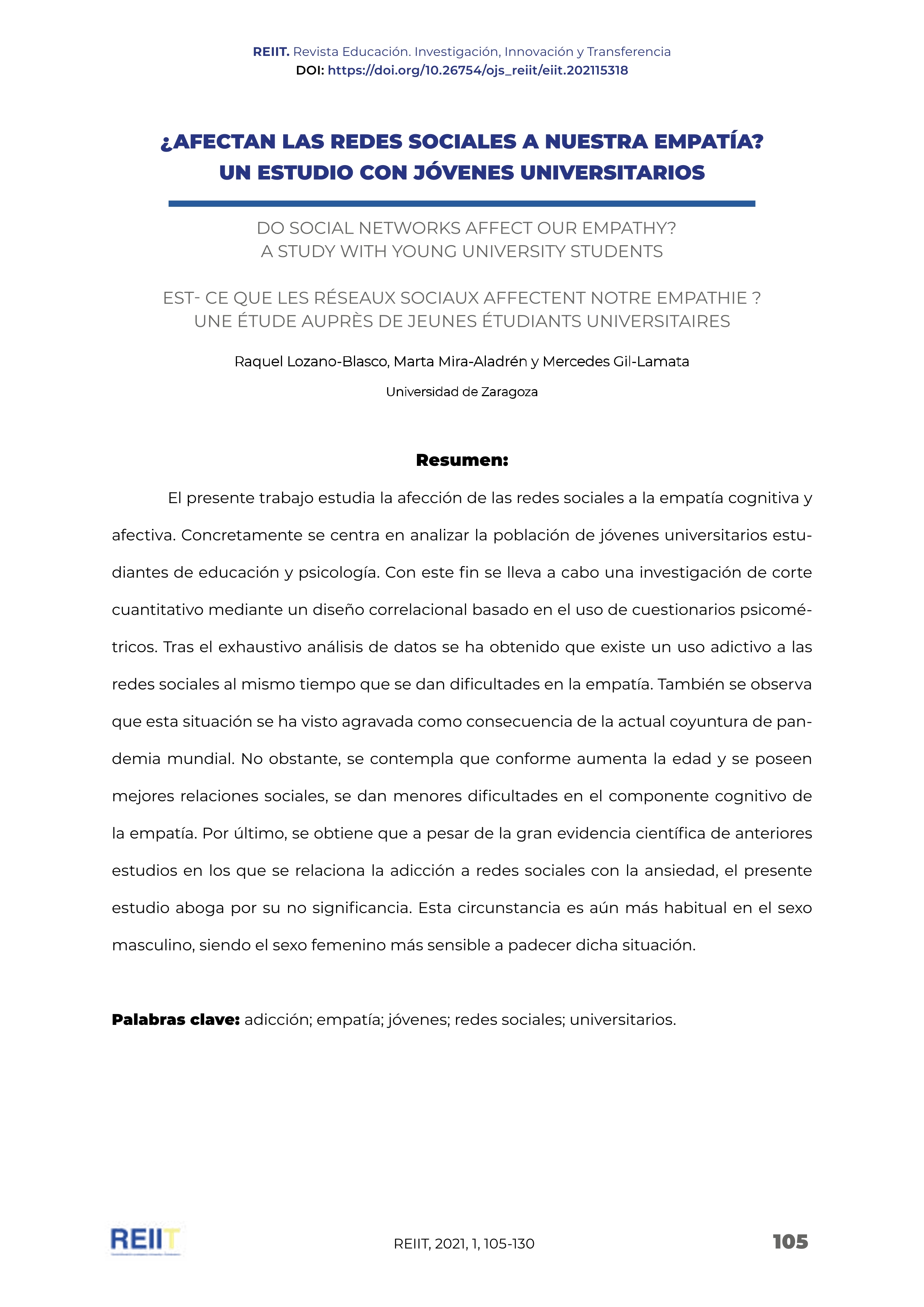 ¿Afectan las redes sociales a nuestra empatía? Un estudio con jóvenes universitarios