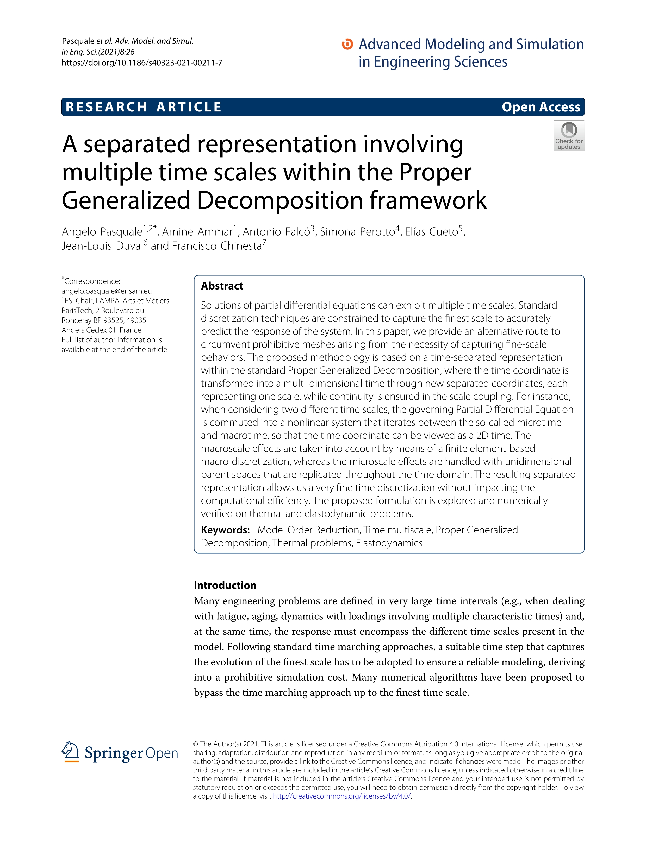 A separated representation involving multiple time scales within the Proper Generalized Decomposition framework