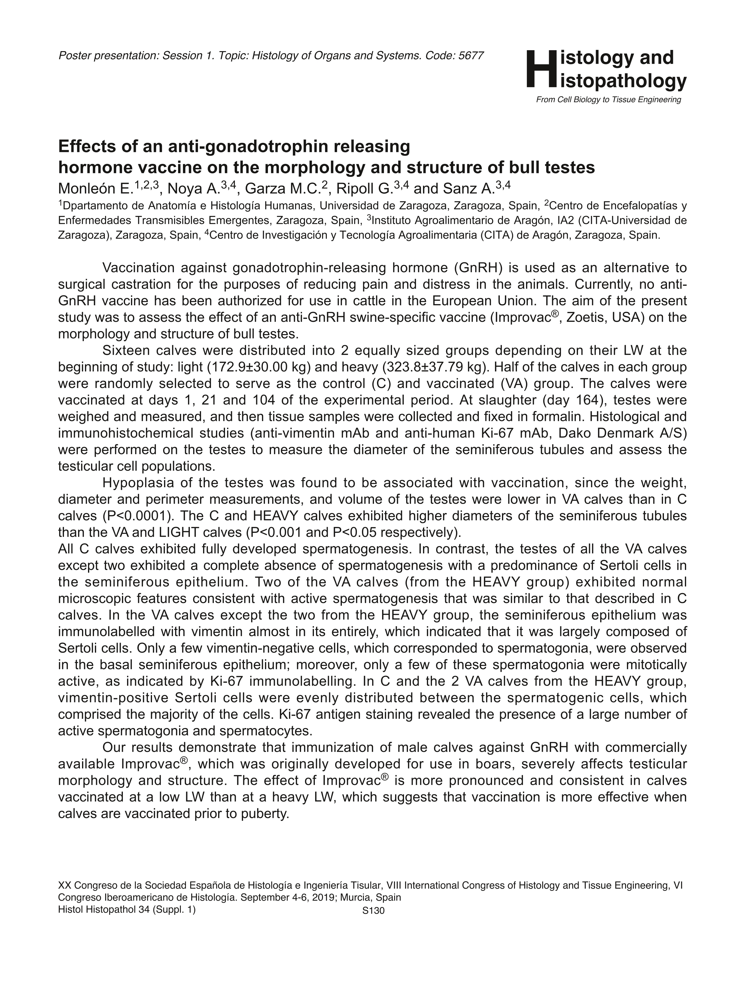 Effects  of  an  anti-gonadotrophin  releasing hormone  vaccine  on  the  morphology  and  structure  of  bull  testes