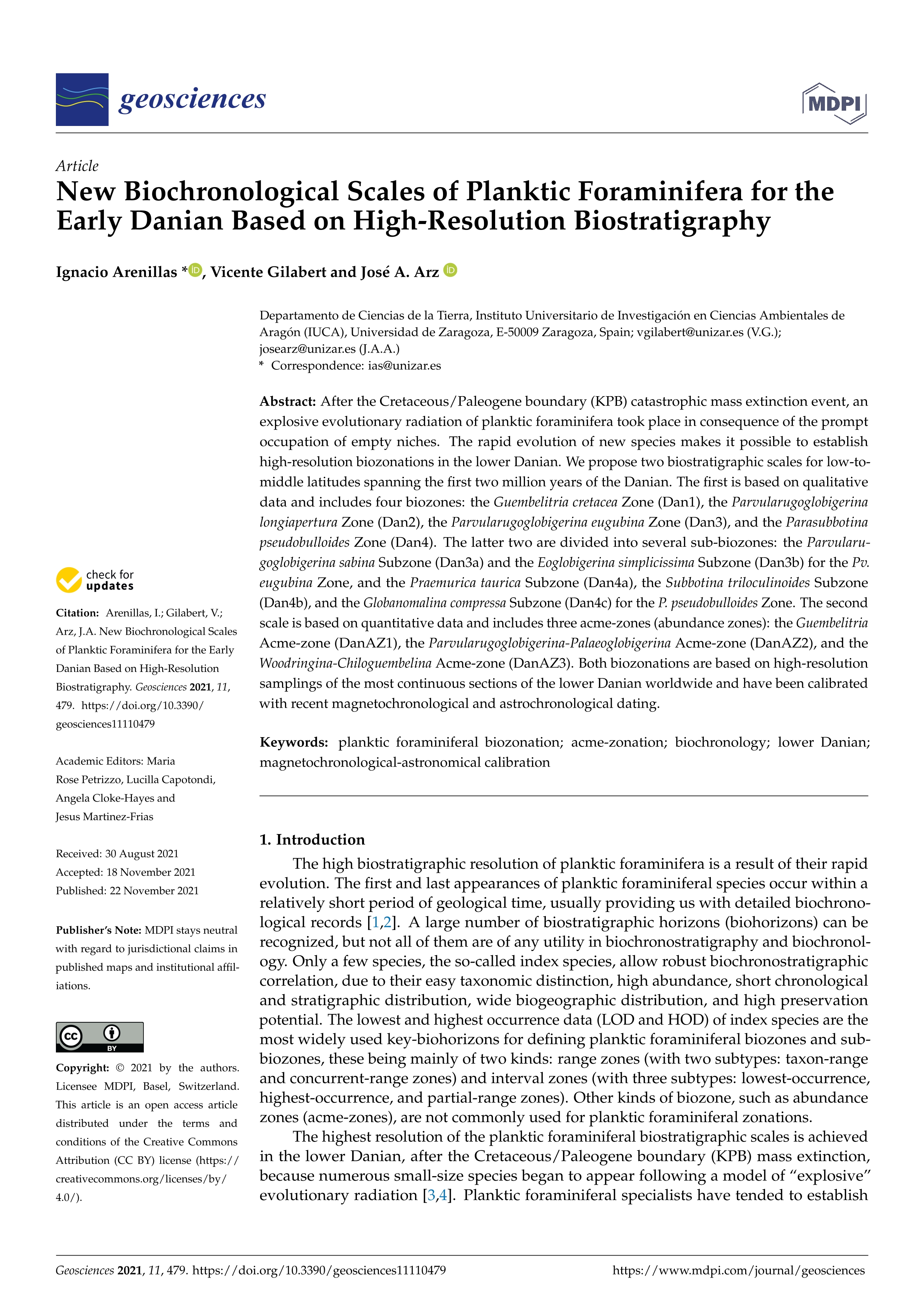 New biochronological scales of planktic foraminifera for the early danian based on high-resolution biostratigraphy