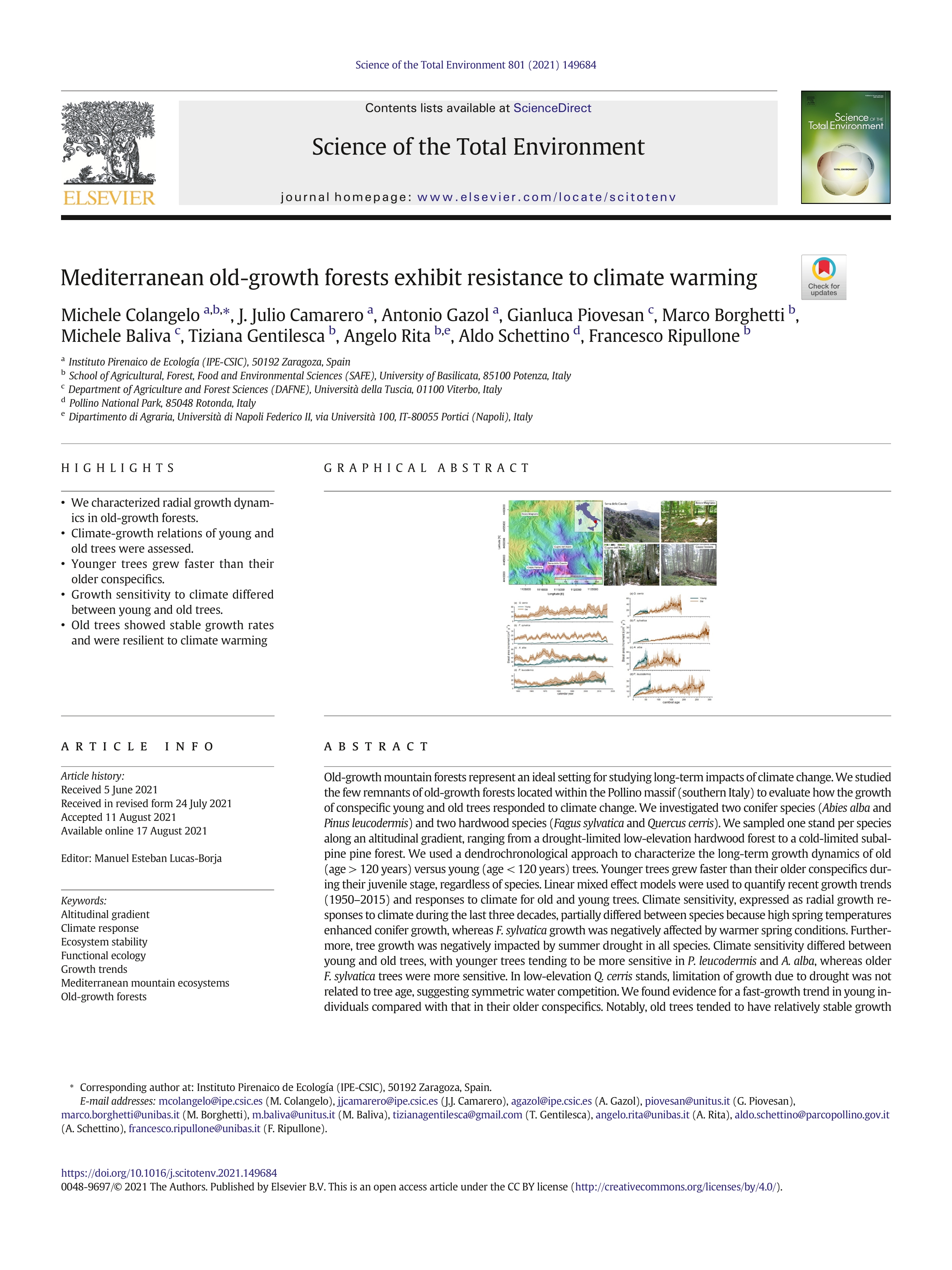 Mediterranean old-growth forests exhibit resistance to climate warming