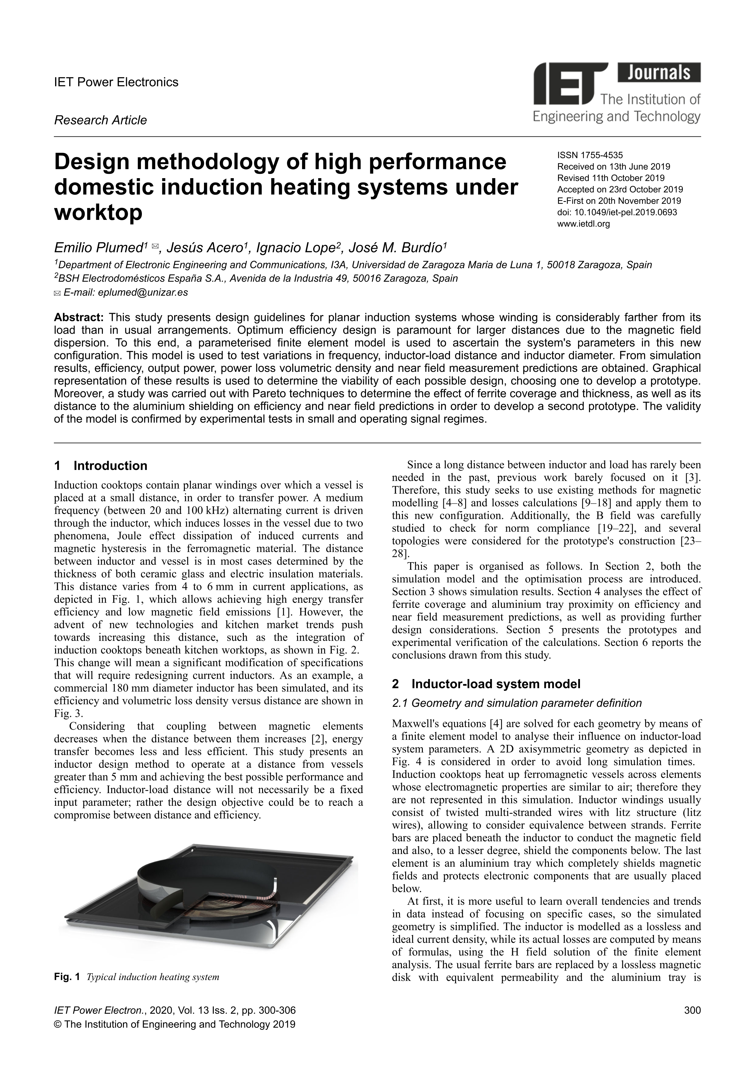 Design methodology of high performance domestic induction heating systems under worktop