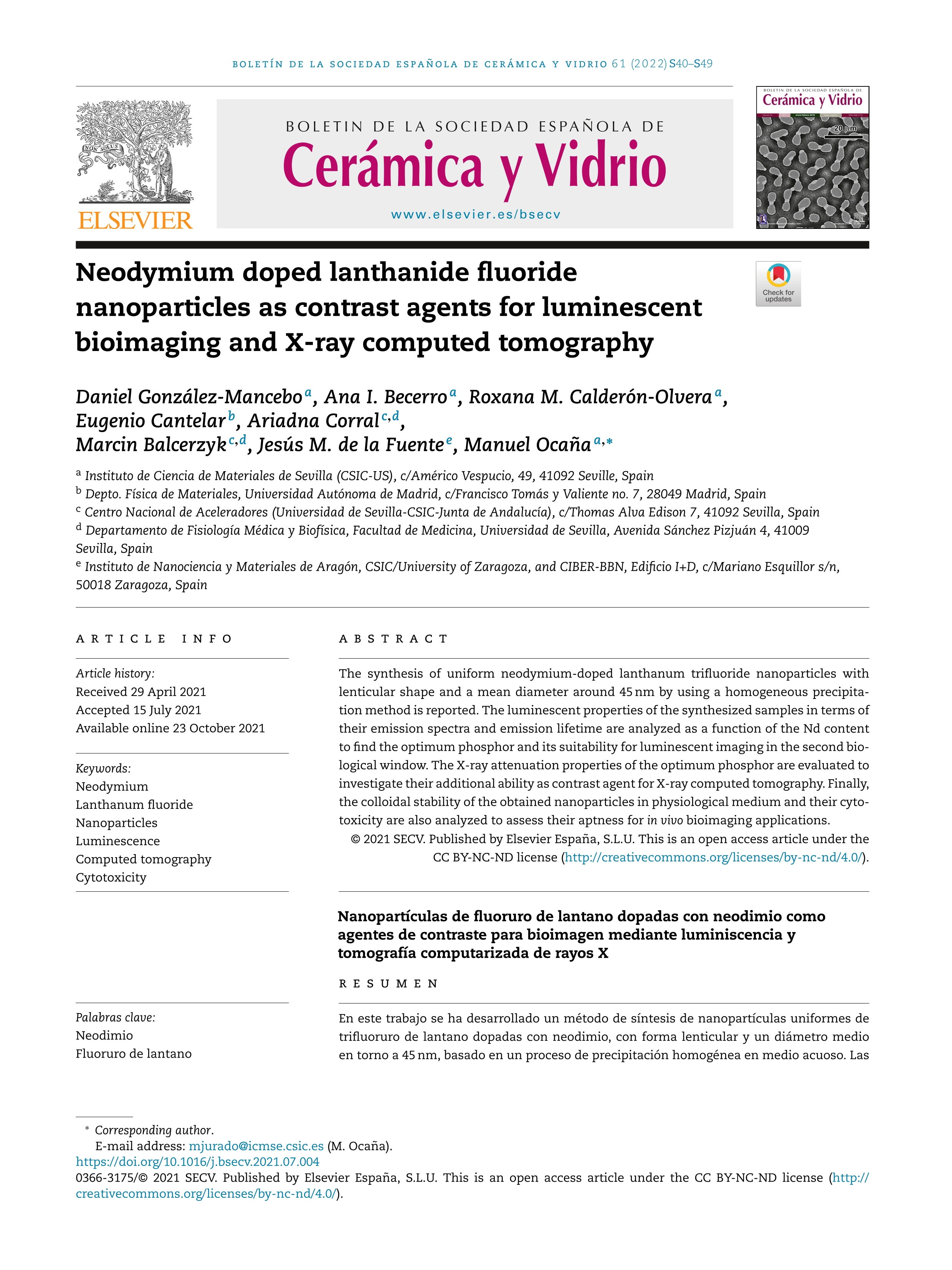 Neodymium doped lanthanide fluoride nanoparticles as contrast agents for luminescent bioimaging and X-ray computed tomography