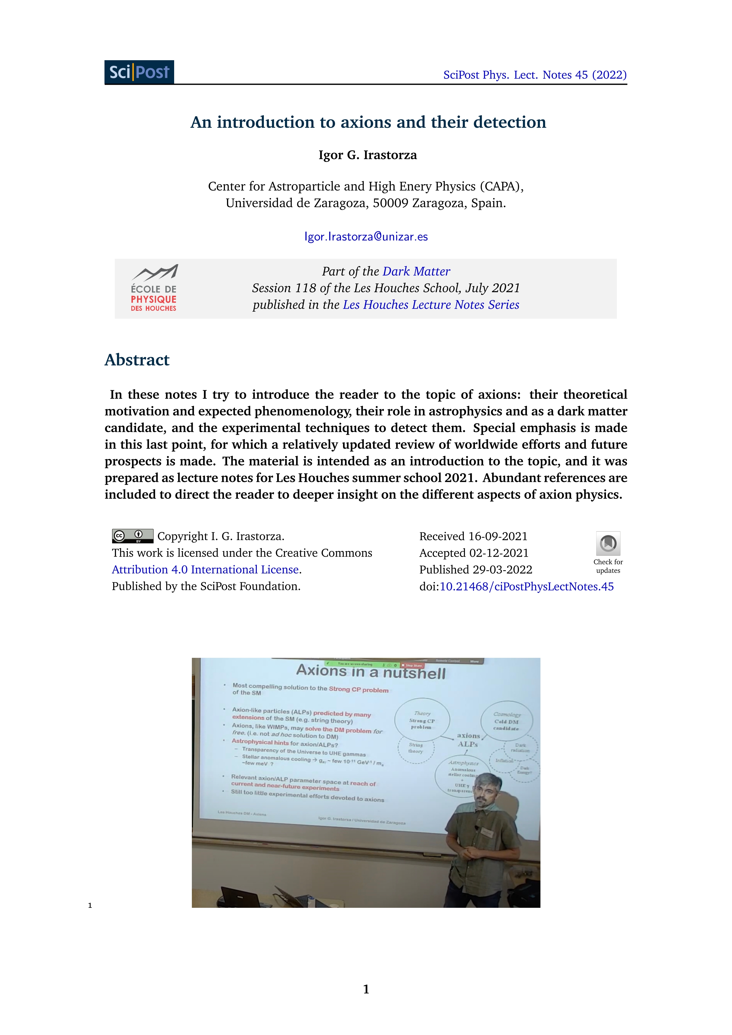 An introduction to axions and their detection