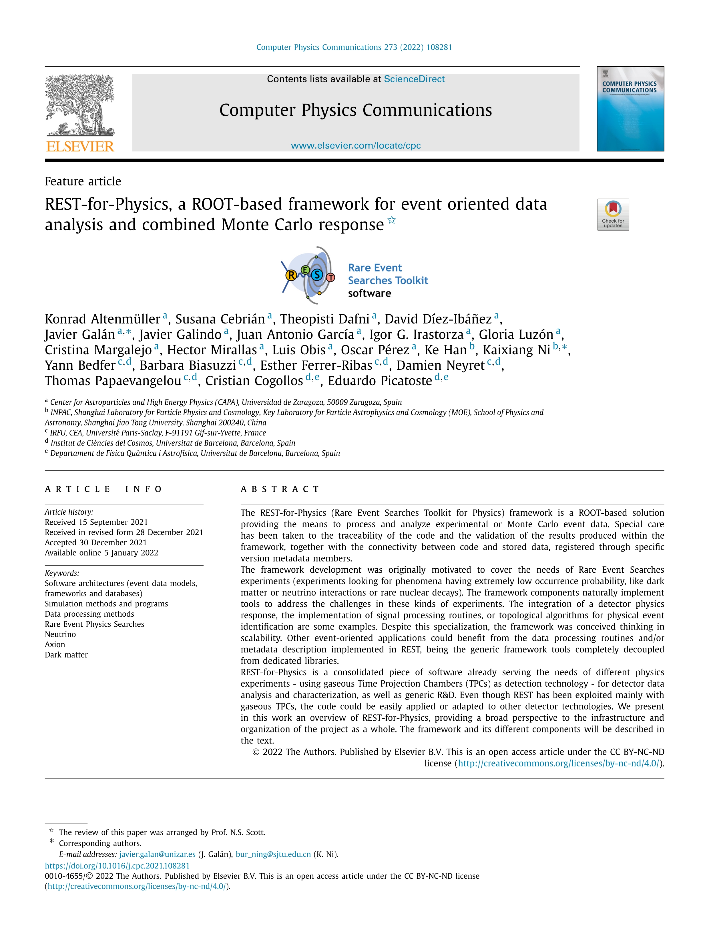 REST-for-Physics, a ROOT-based framework for event oriented data analysis and combined Monte Carlo response