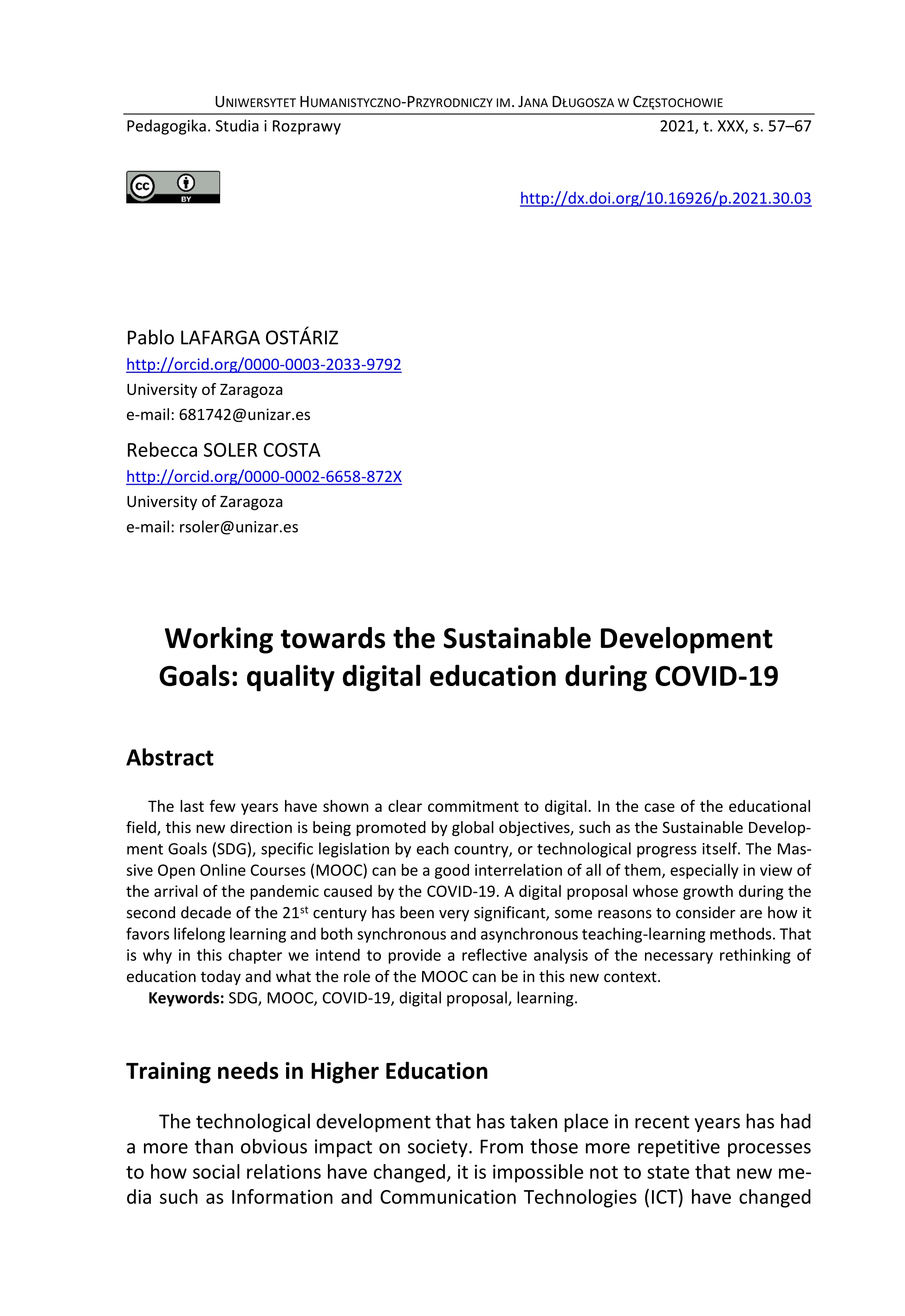 Working towards the Sustainable Development Goals: quality digital education during COVID-19