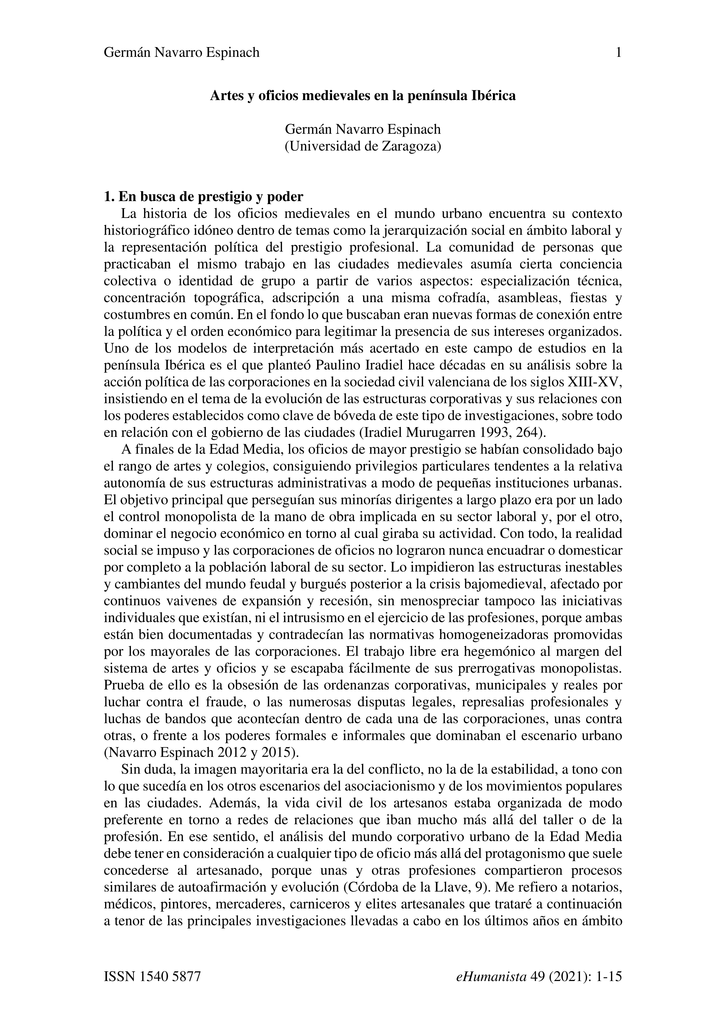 Artes y oficios medievales en la península Ibérica