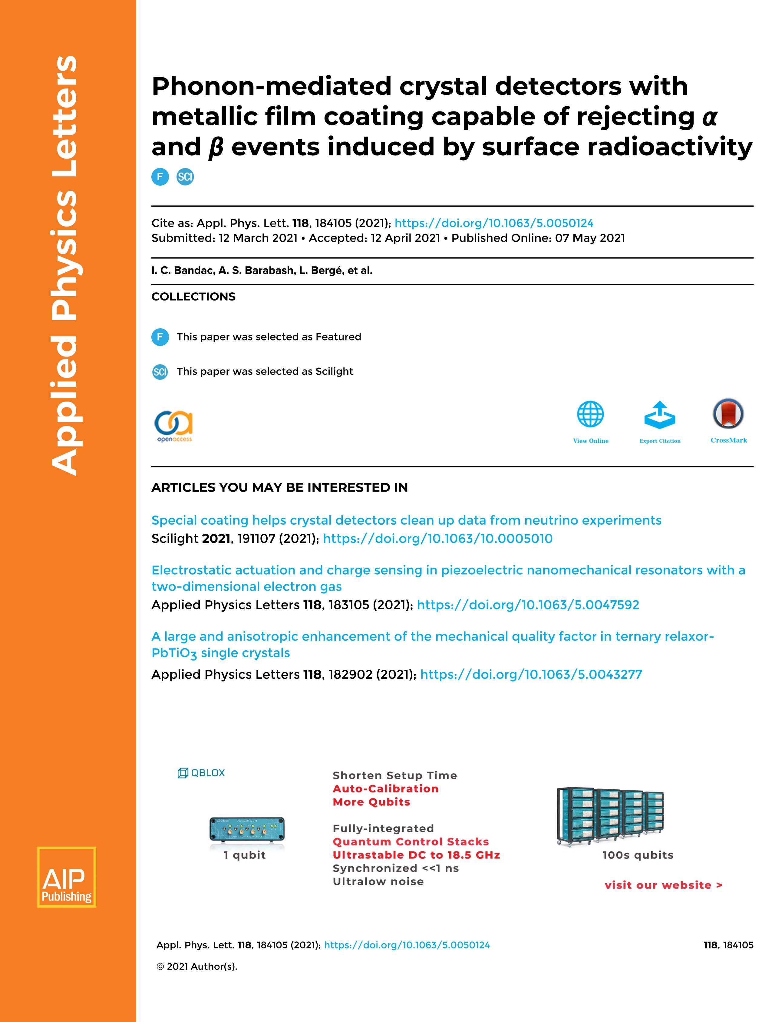 Phonon-mediated crystal detectors with metallic film coating capable of rejecting a and ß events induced by surface radioactivity