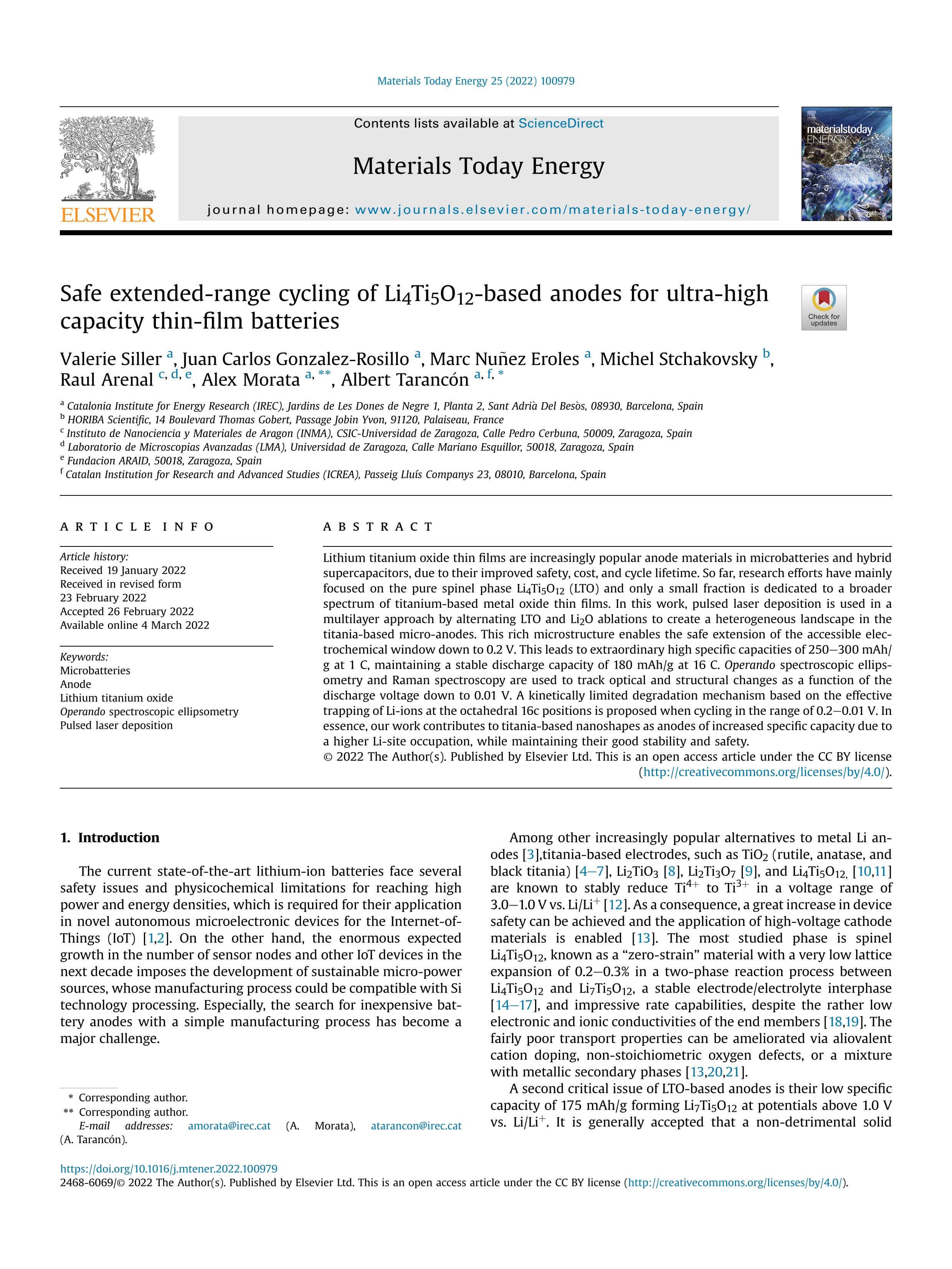 Safe extended-range cycling of Li4Ti5O12-based anodes for ultra-high capacity thin-film batteries