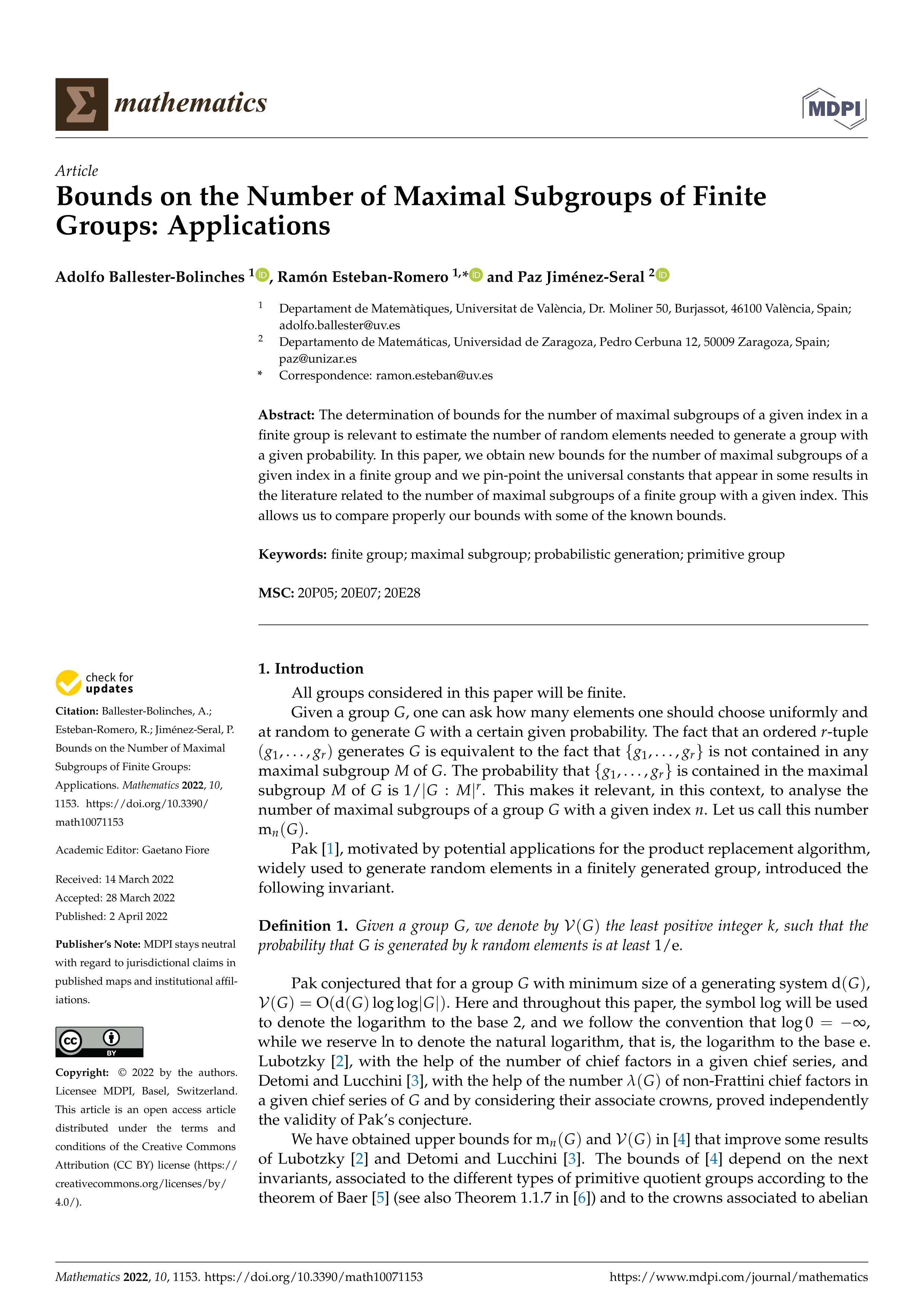 Bounds on the number of maximal subgroups of finite groups: applications