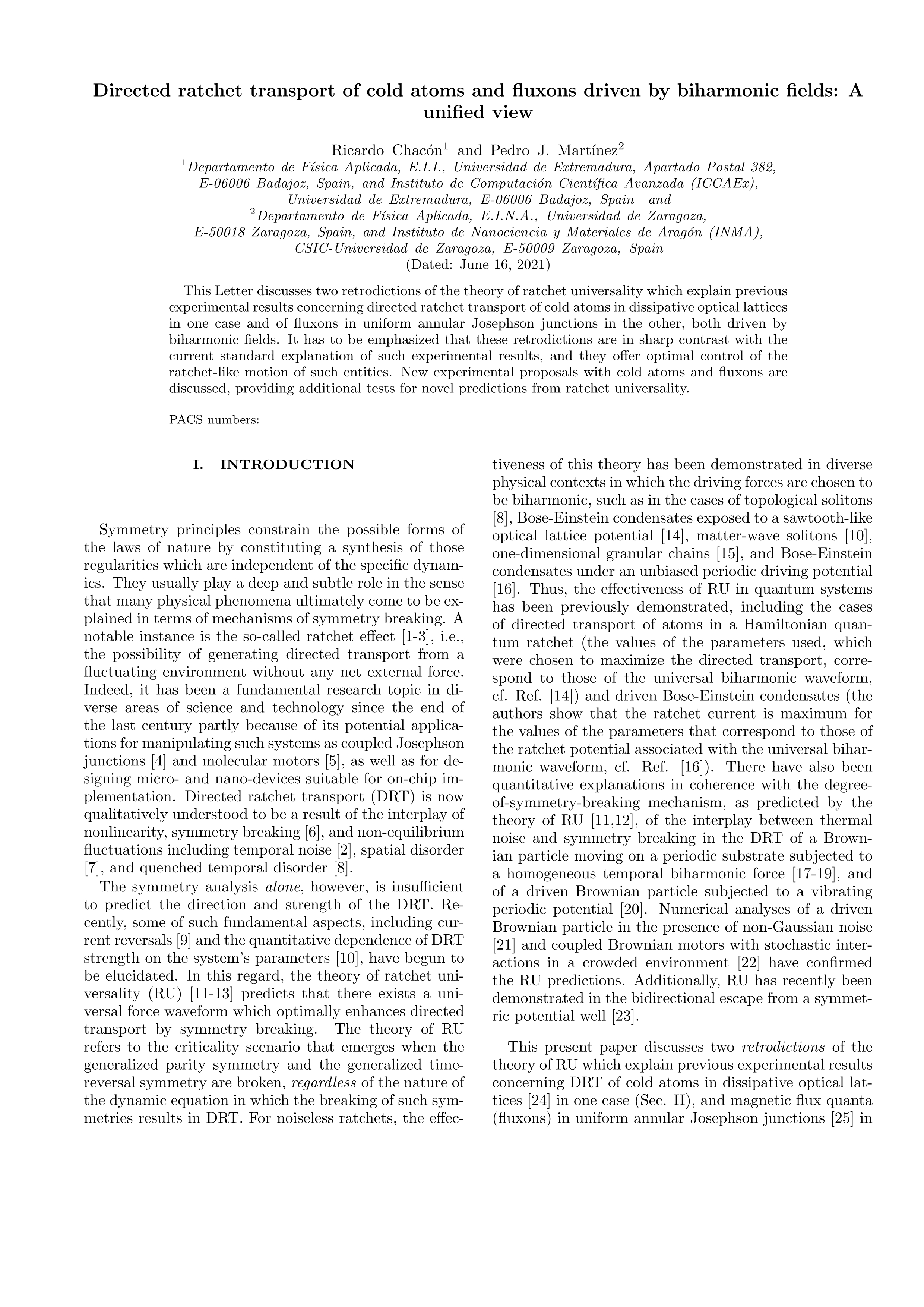 Directed ratchet transport of cold atoms and fluxons driven by biharmonic fields: A unified view