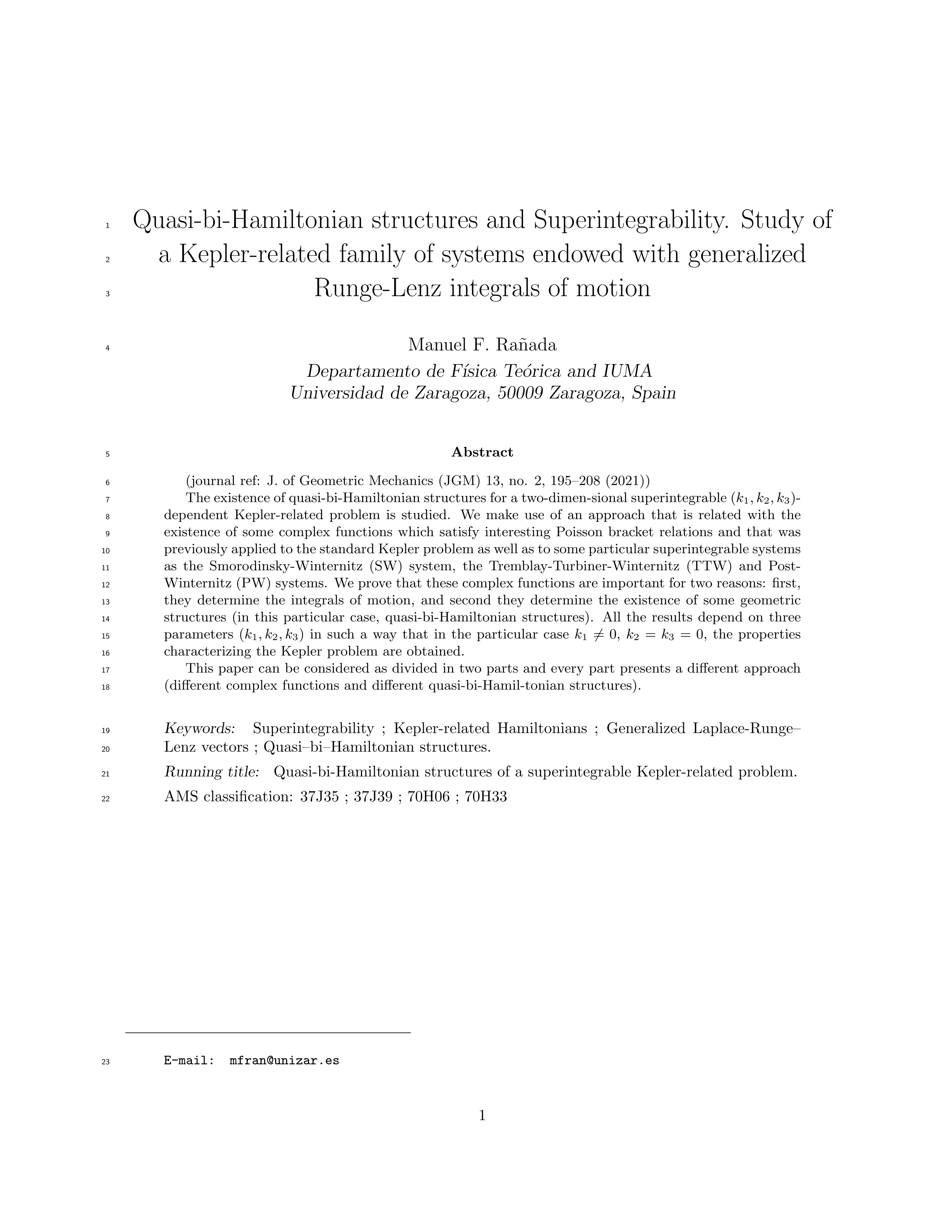 Quasi-bi-Hamiltonian structures and superintegrability: Study of a Kepler-related family of systems endowed with generalized Runge-Lenz integrals of motion