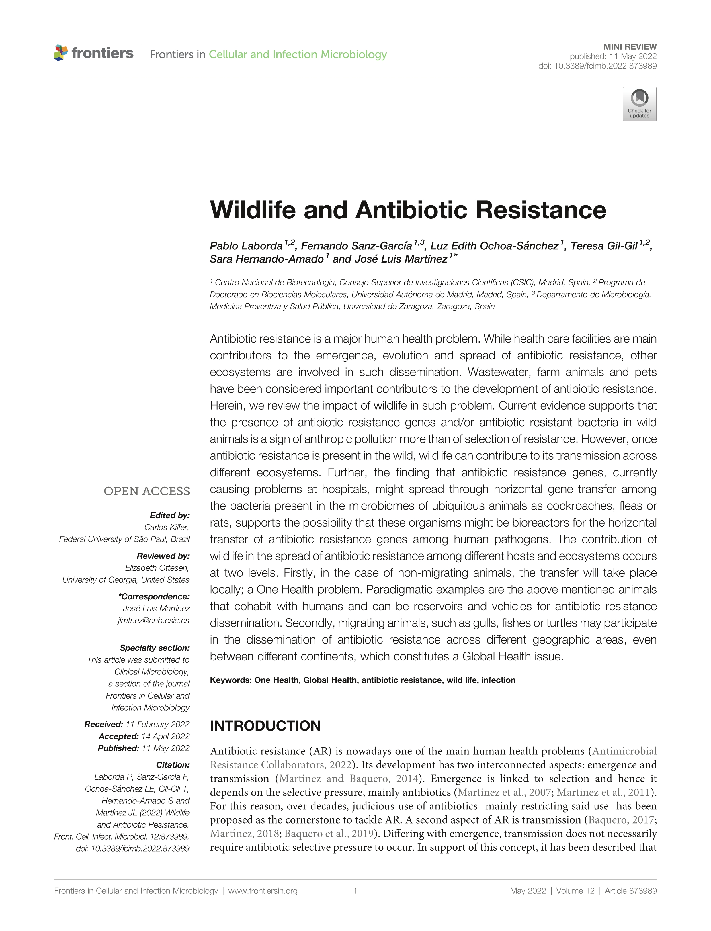 Wildlife and Antibiotic Resistance