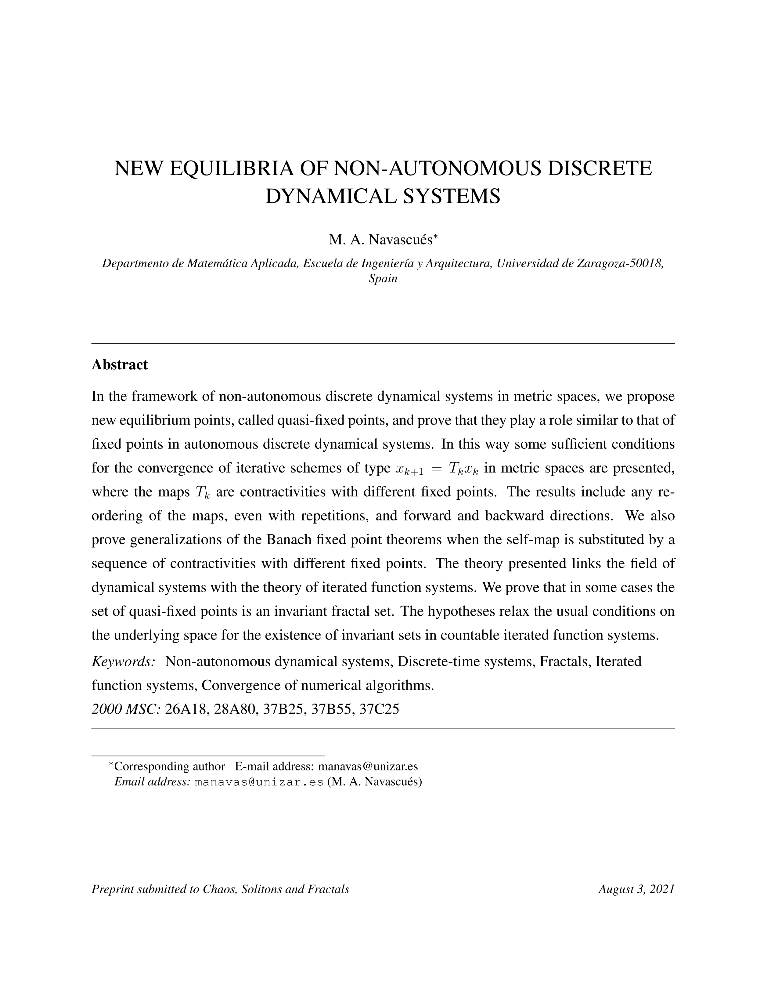 New equilibria of non-autonomous discrete dynamical systems