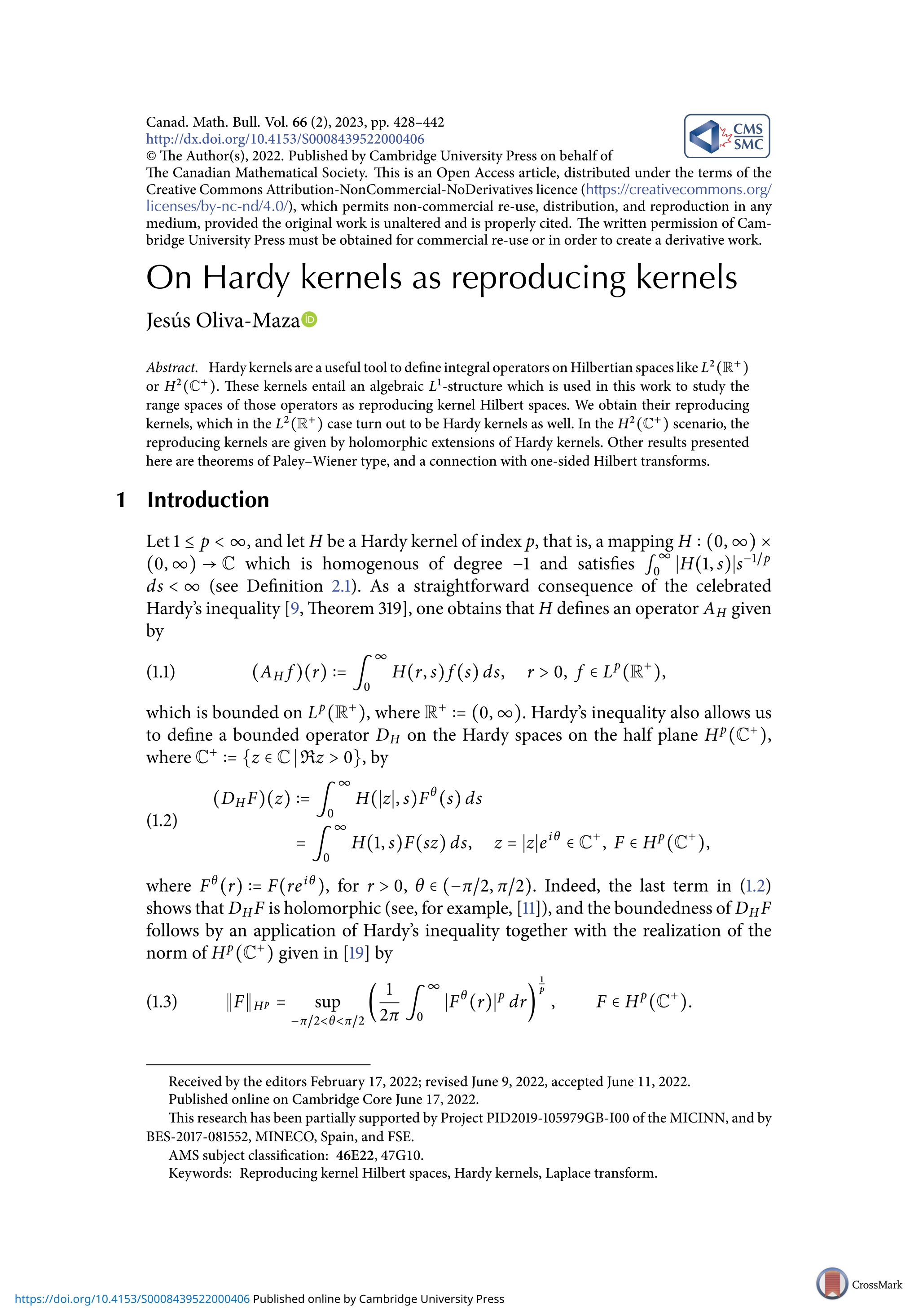 On Hardy kernels as reproducing kernels