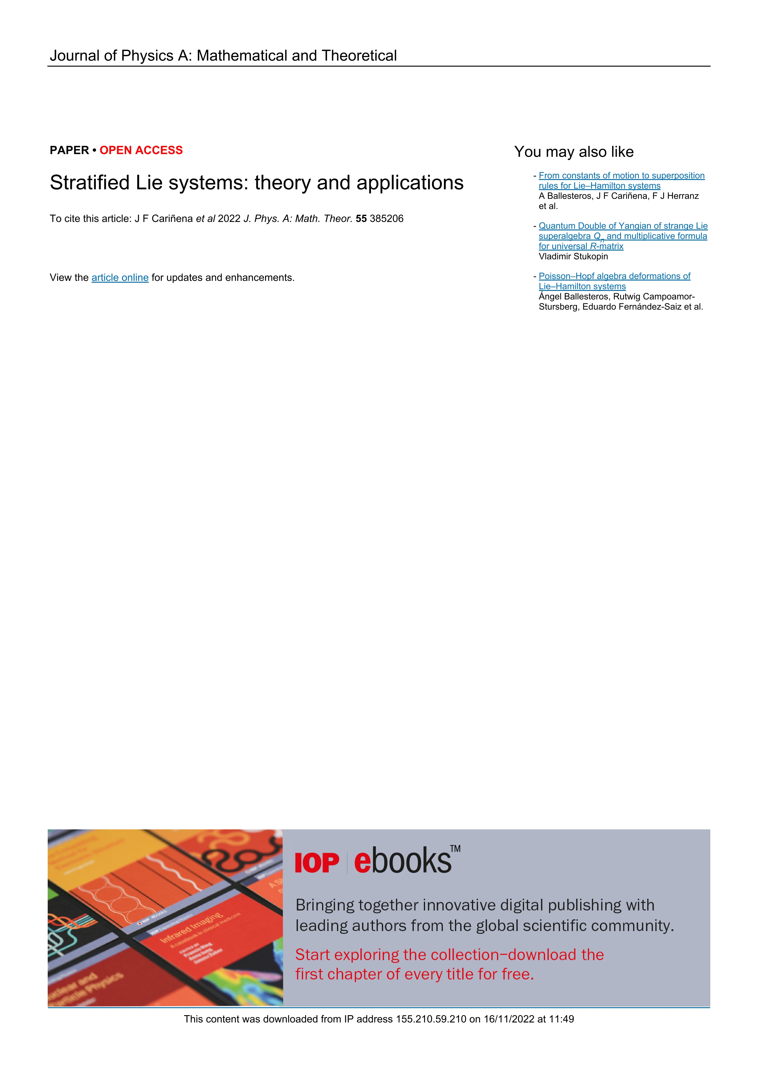 Stratified lie systems: theory and applications
