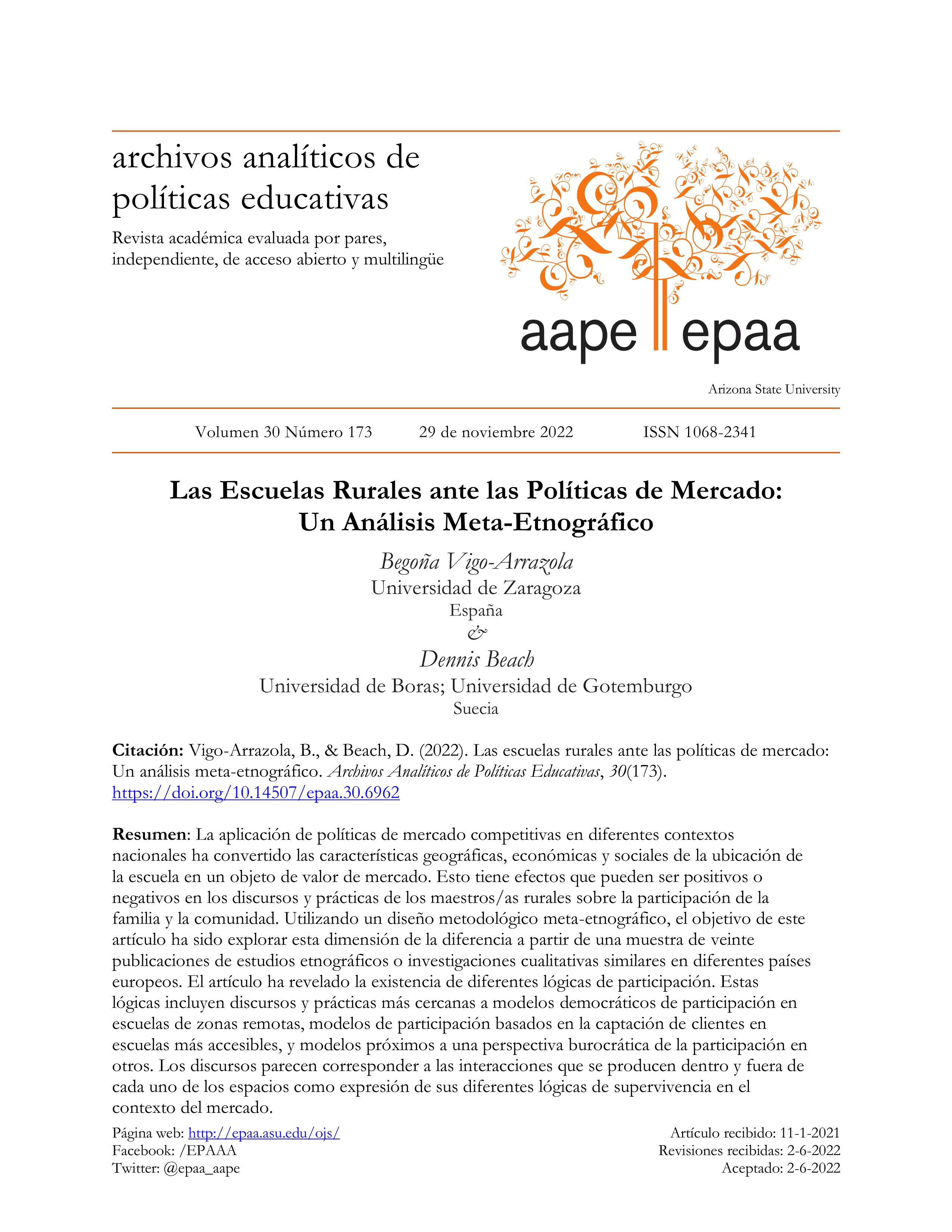 Las escuelas rurales ante las políticas de mercado: Un análisis meta-etnográfico