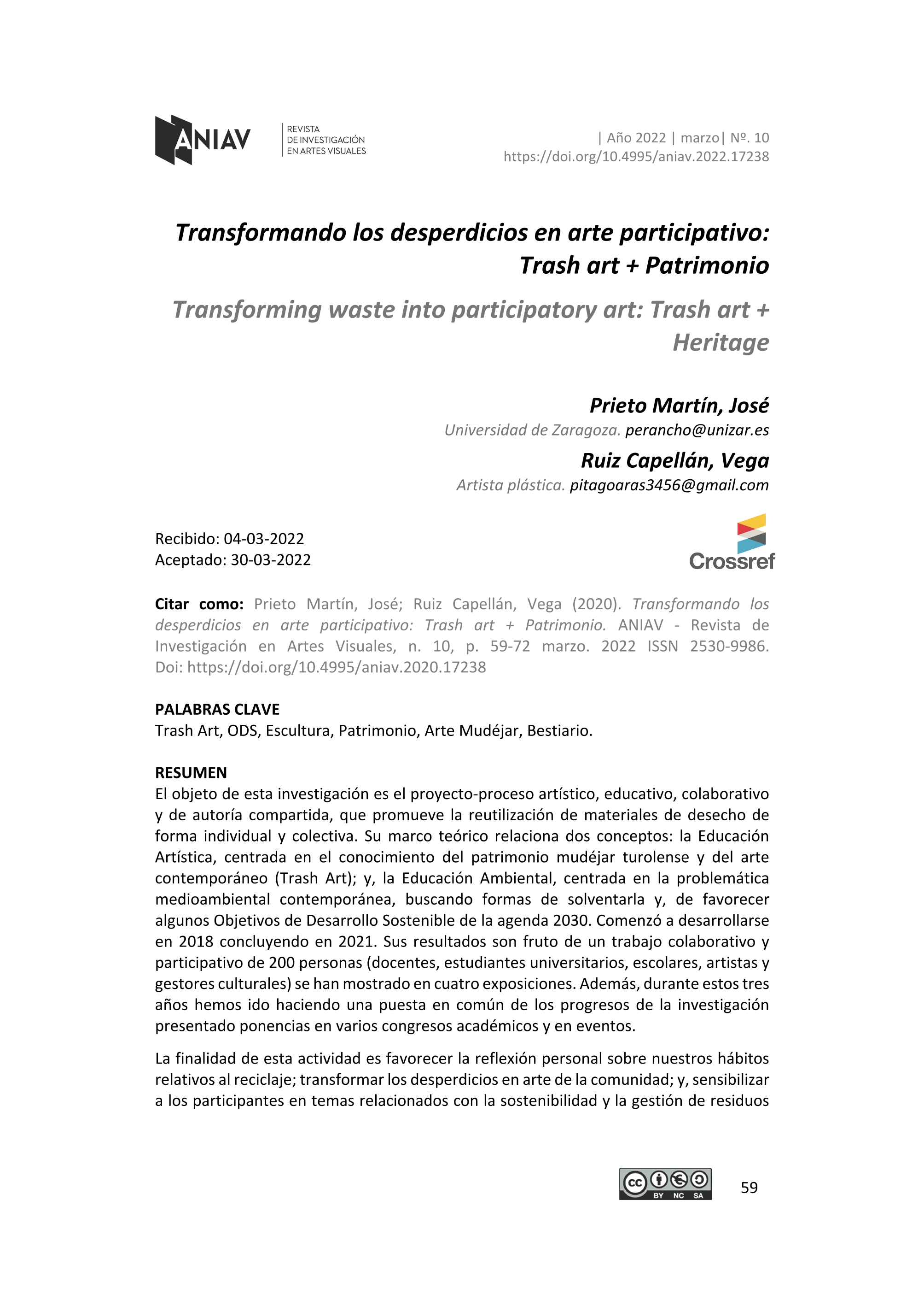 Transformando los desperdicios en arte participativo: Trash art + Patrimonio