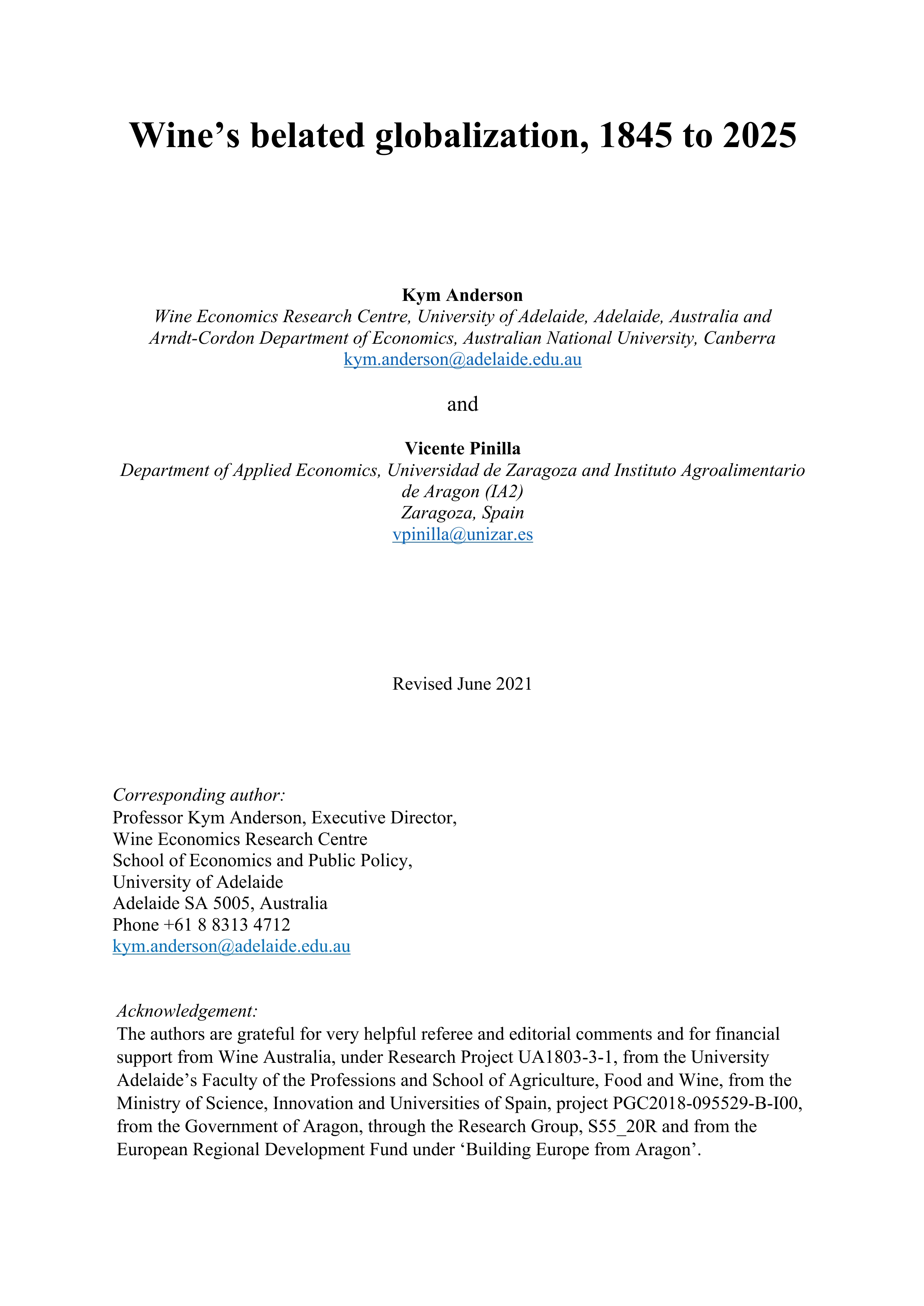 Wine''s belated globalization, 1845–2025