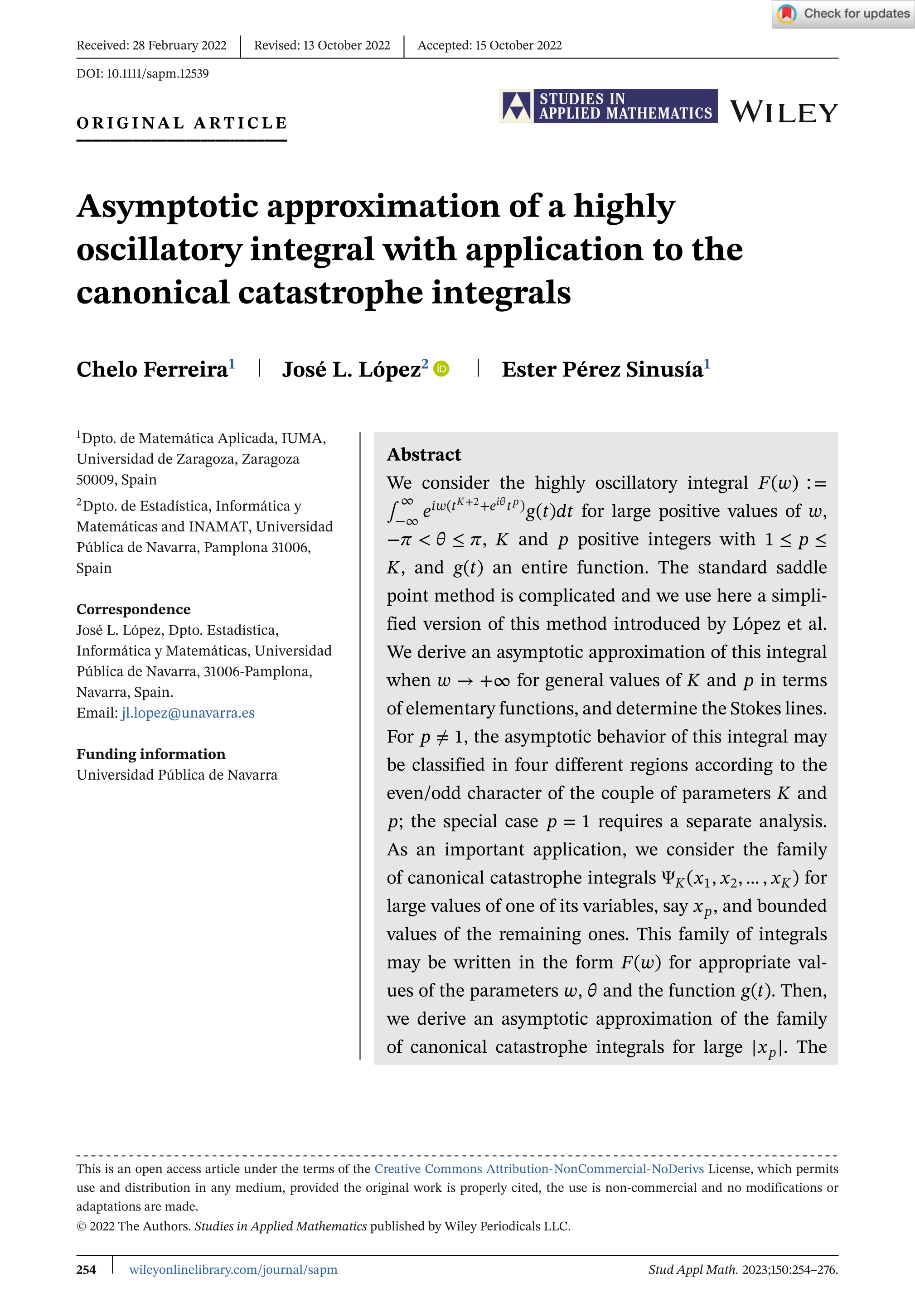 Asymptotic approximation of a highly oscillatory integral with application to the canonical catastrophe integrals