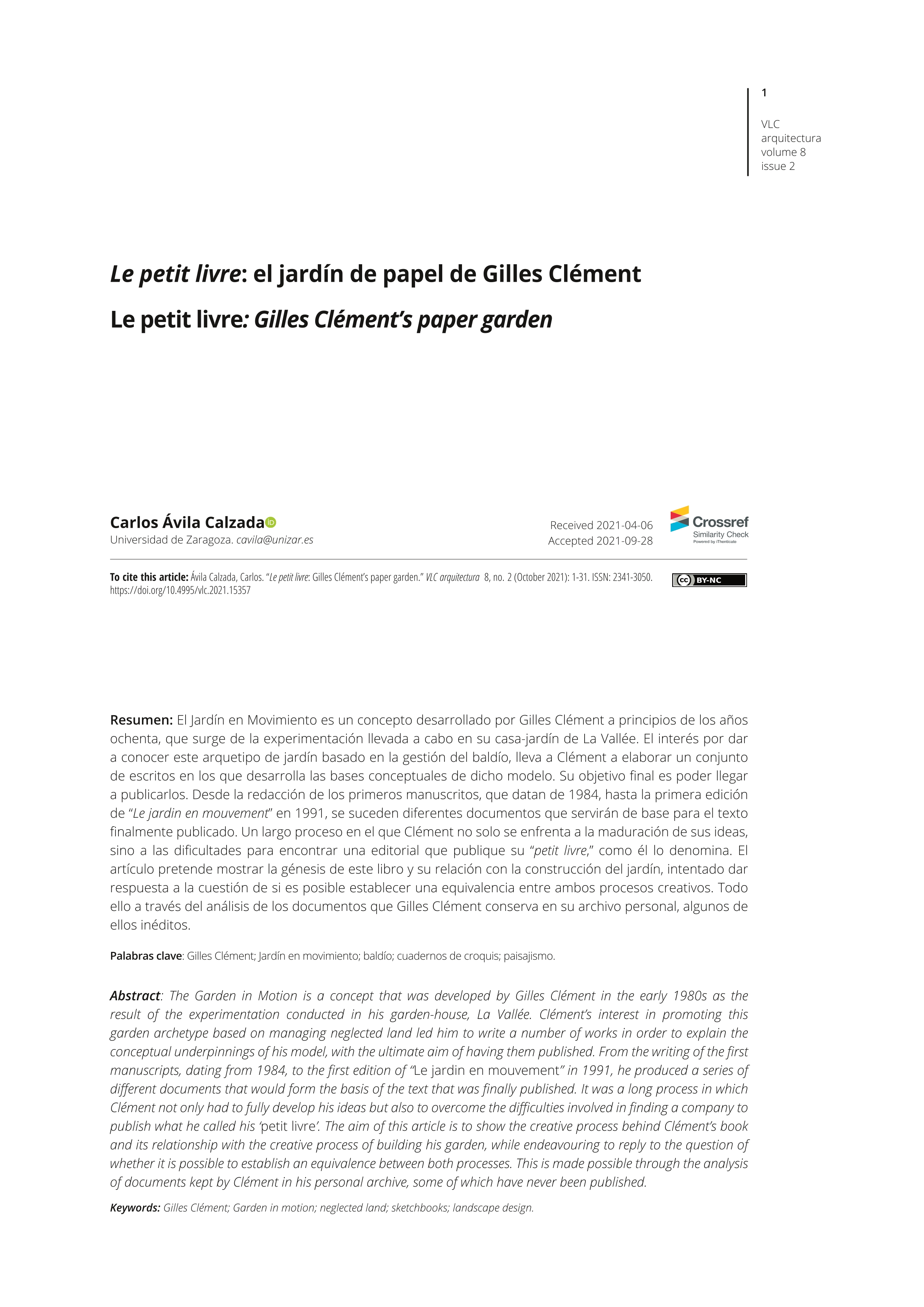 Le petit livre: Gilles Clément's paper garden