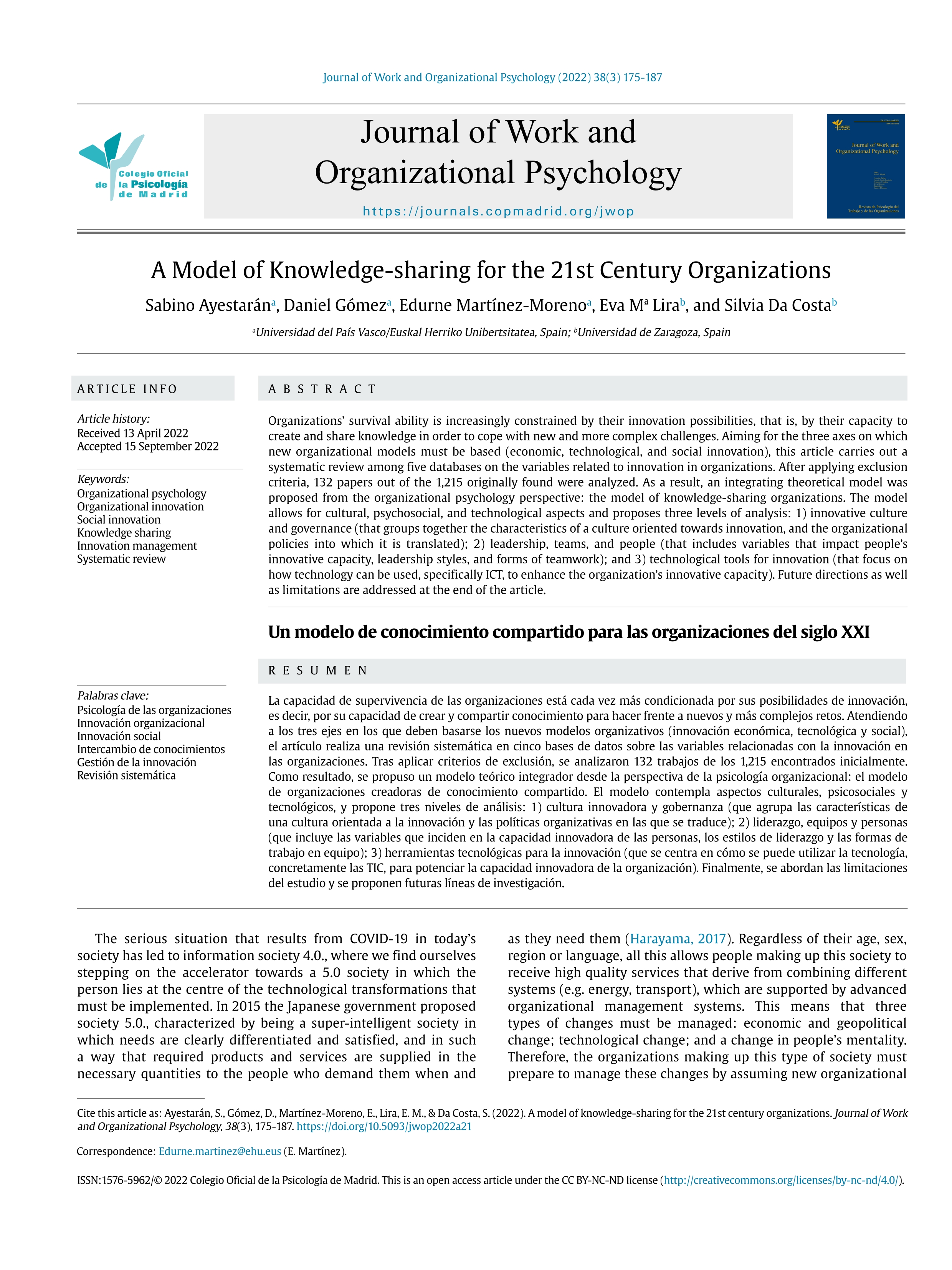 A model of knowledge-sharing for the 21st century organizations