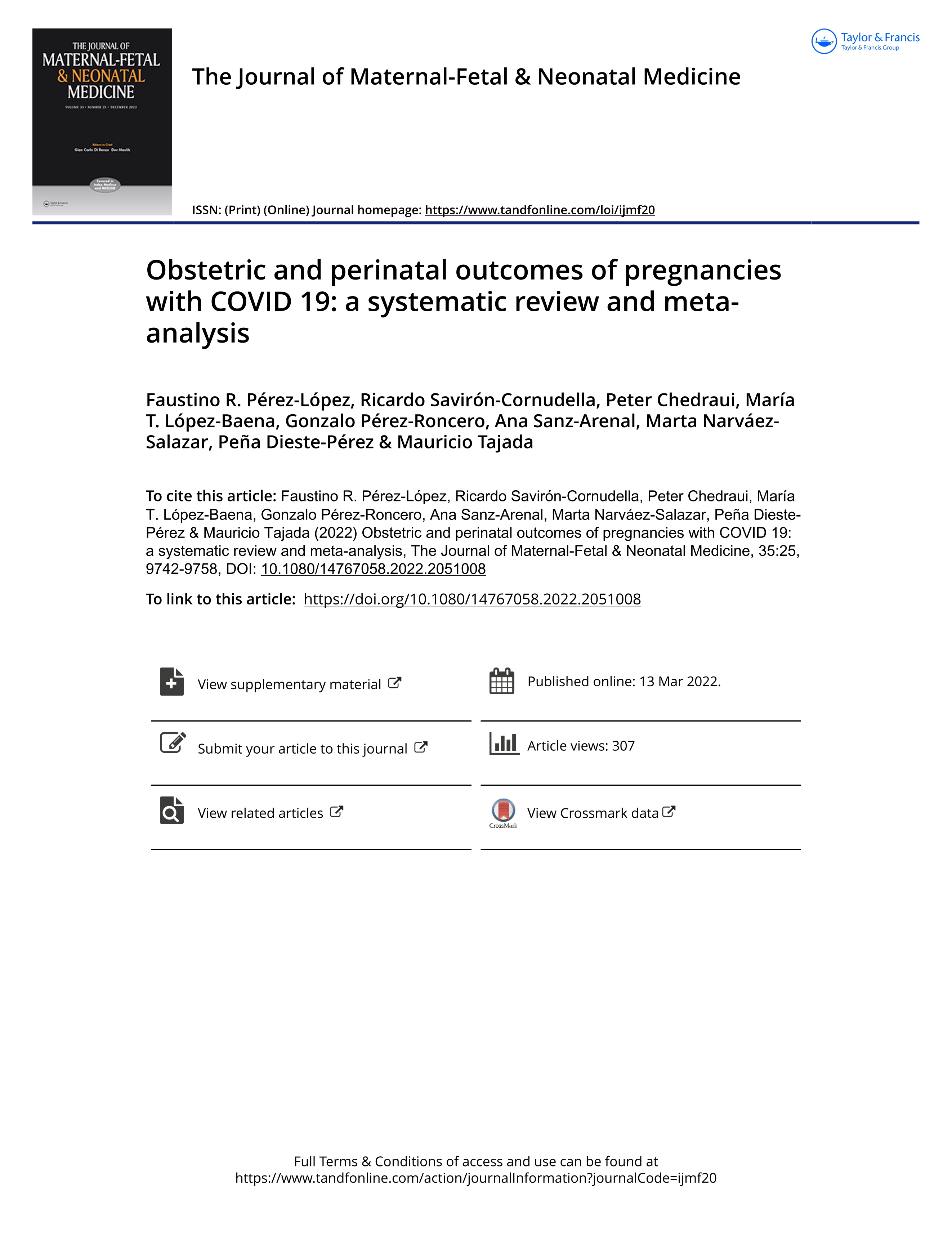 Obstetric and perinatal outcomes of pregnancies with COVID 19: a systematic review and meta-analysis
