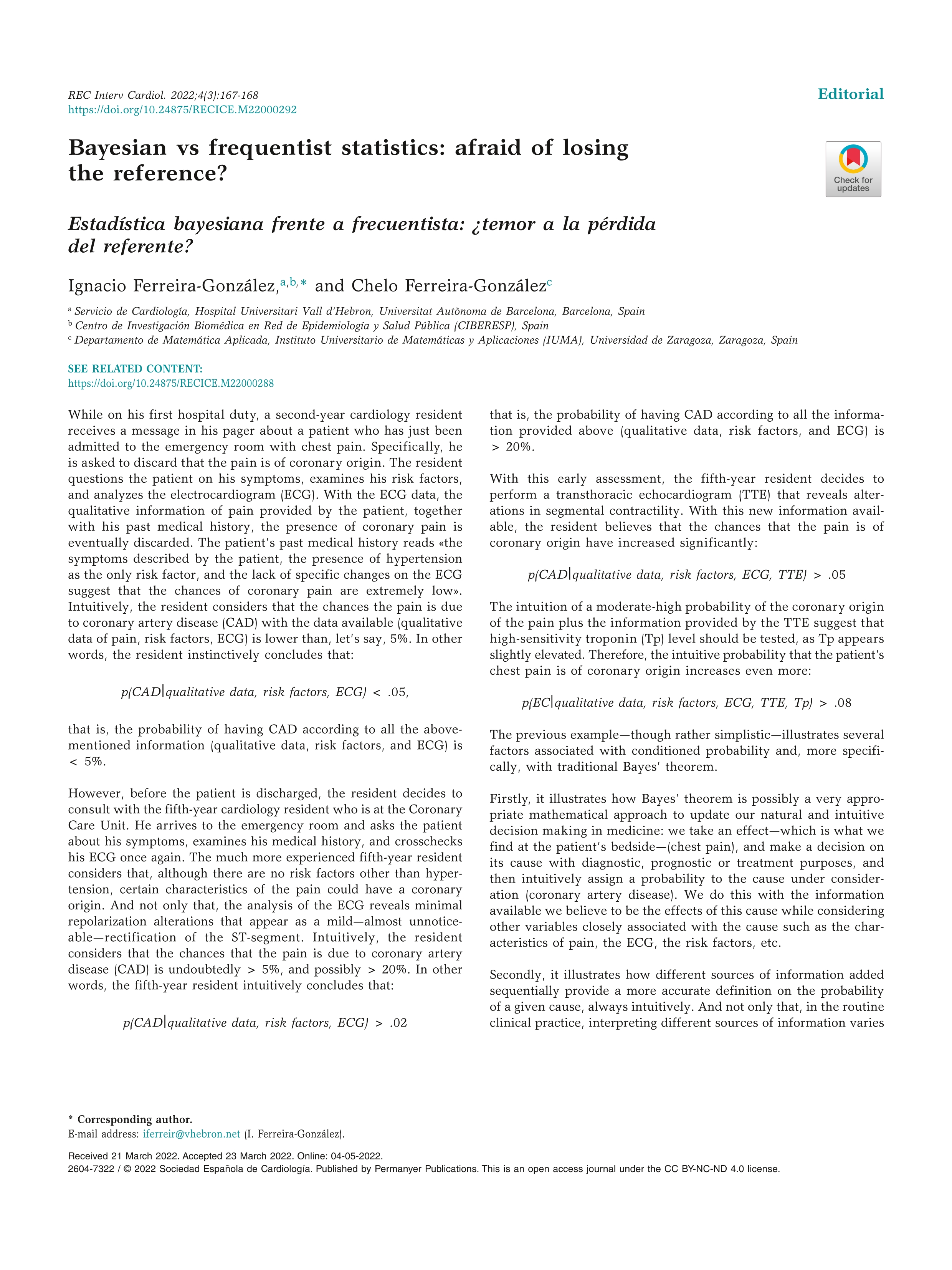 Bayesian vs frequentist statistics: afraid of losing the reference?