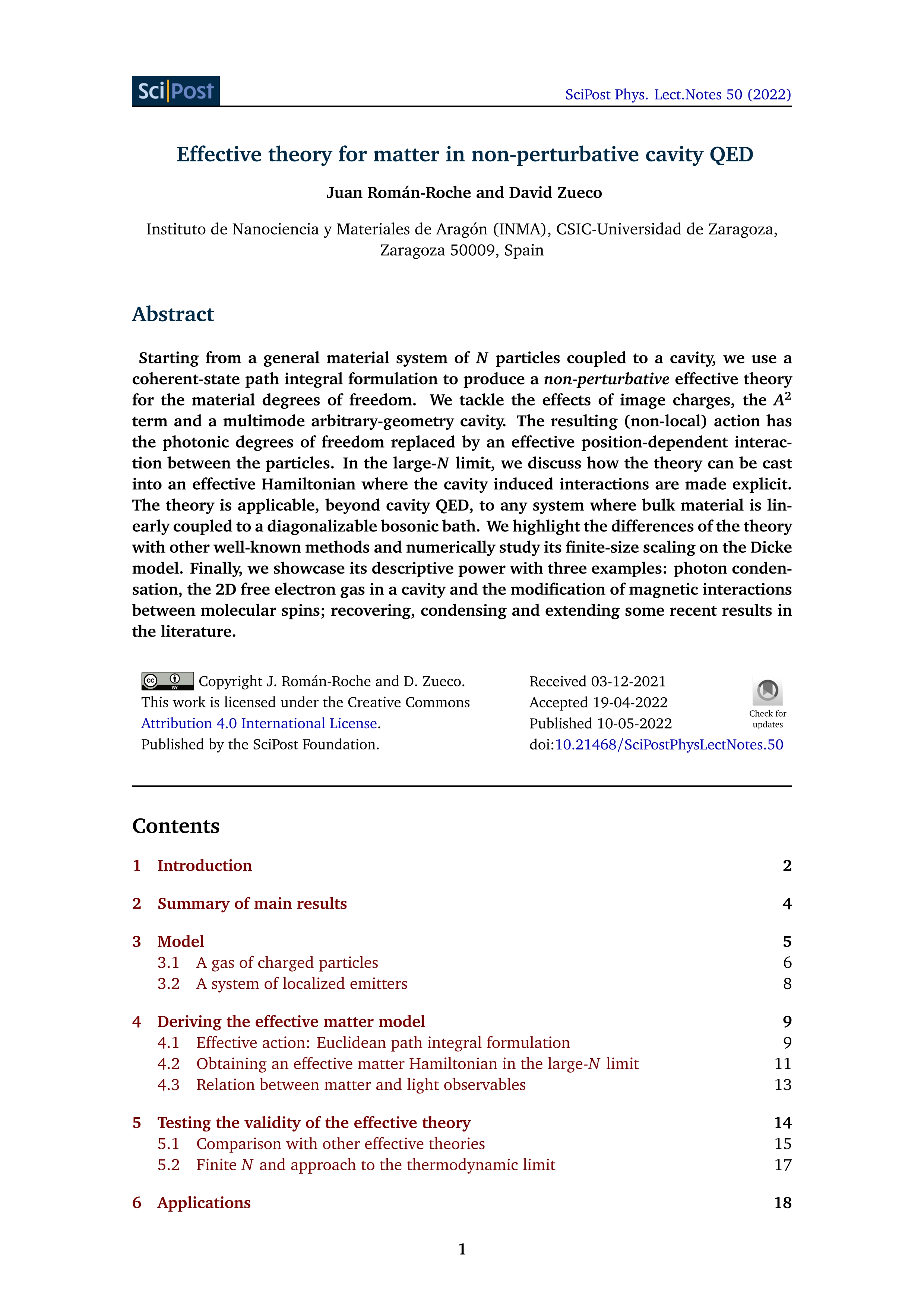 Effective theory for matter in non-perturbative cavity QED