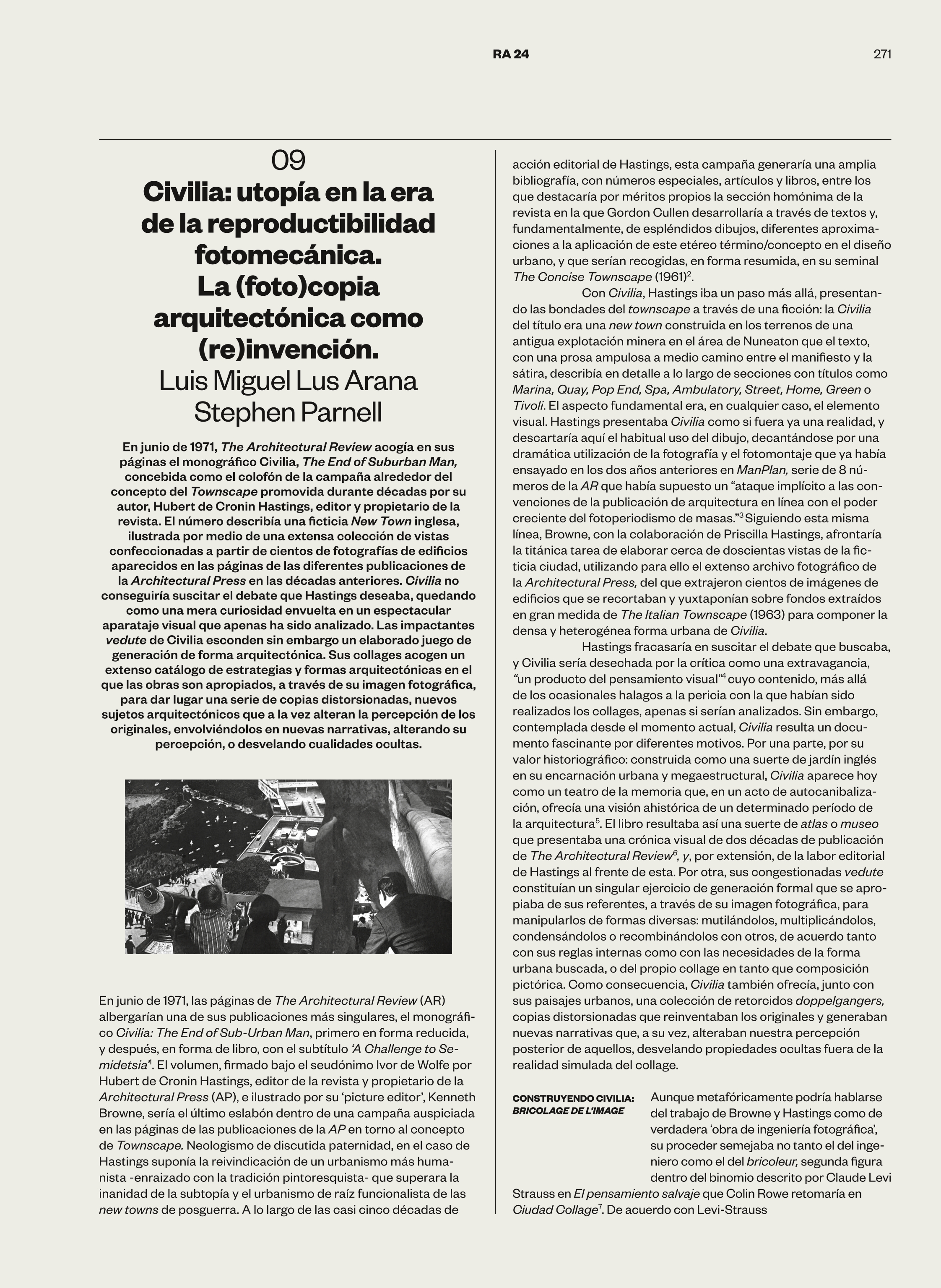 Civilia: utopia in the age of photomechanical reproduction. Architectural (Photo)copy as (Re)invention