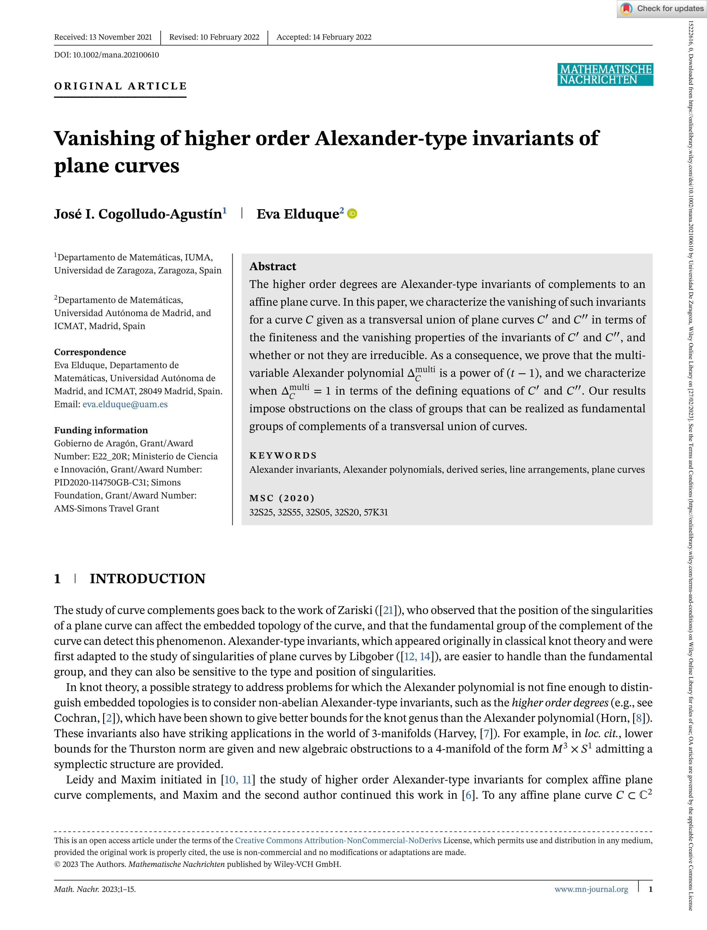 Vanishing of higher order Alexander-type invariants of plane curves