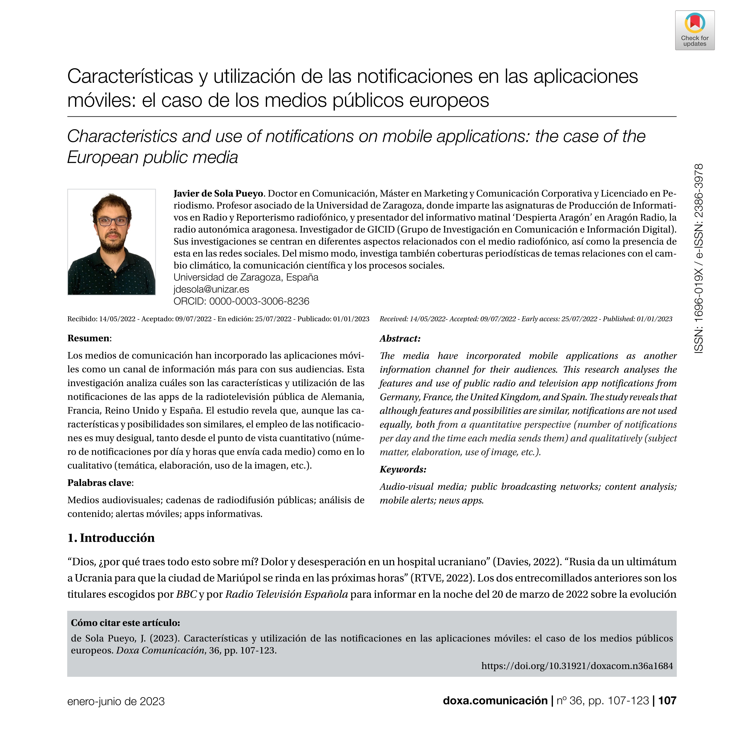 Características y utilización de las notificaciones en las aplicaciones móviles. El caso de los medios públicos europeos