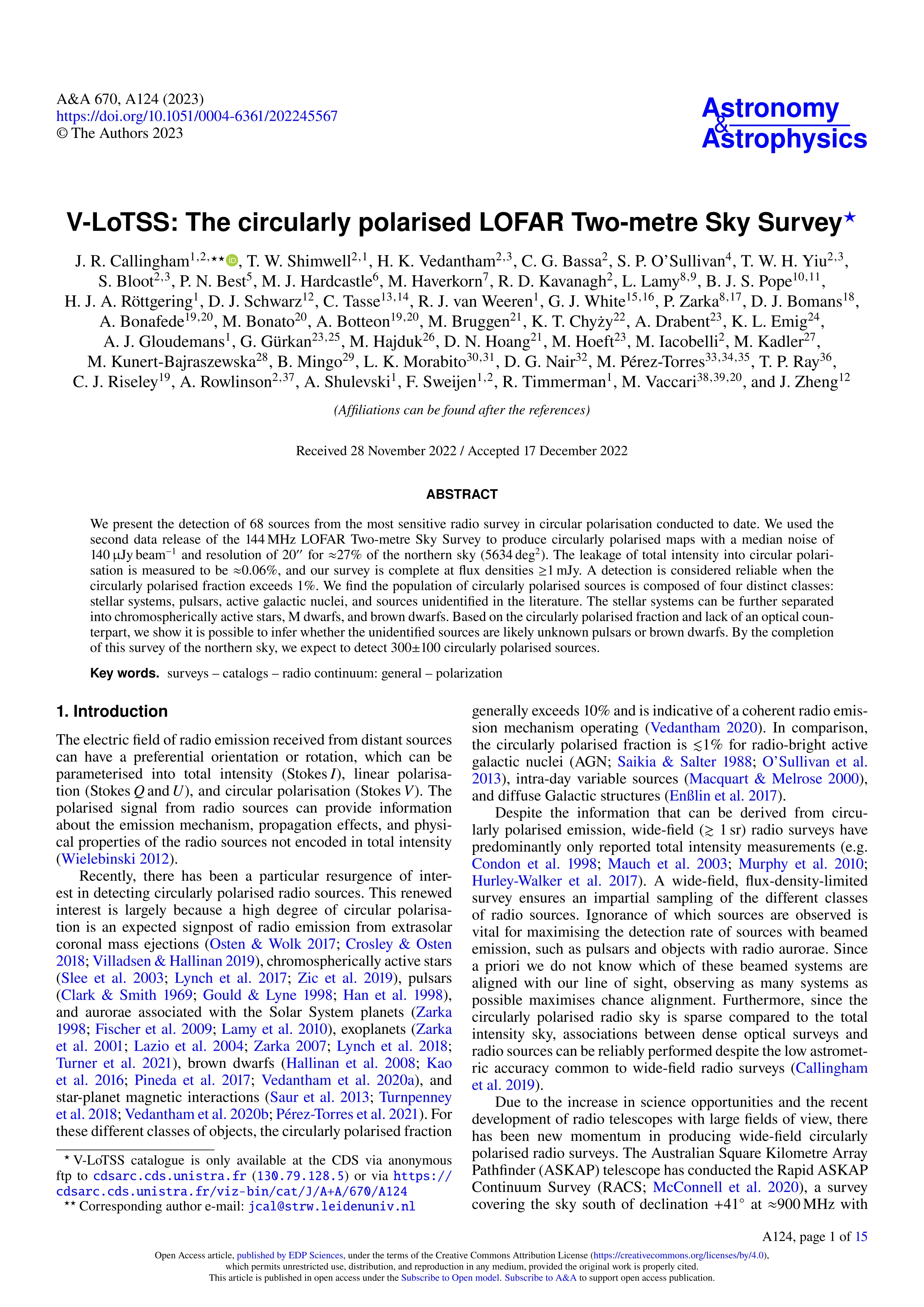V-LoTSS: The circularly polarised LOFAR Two-metre Sky Survey