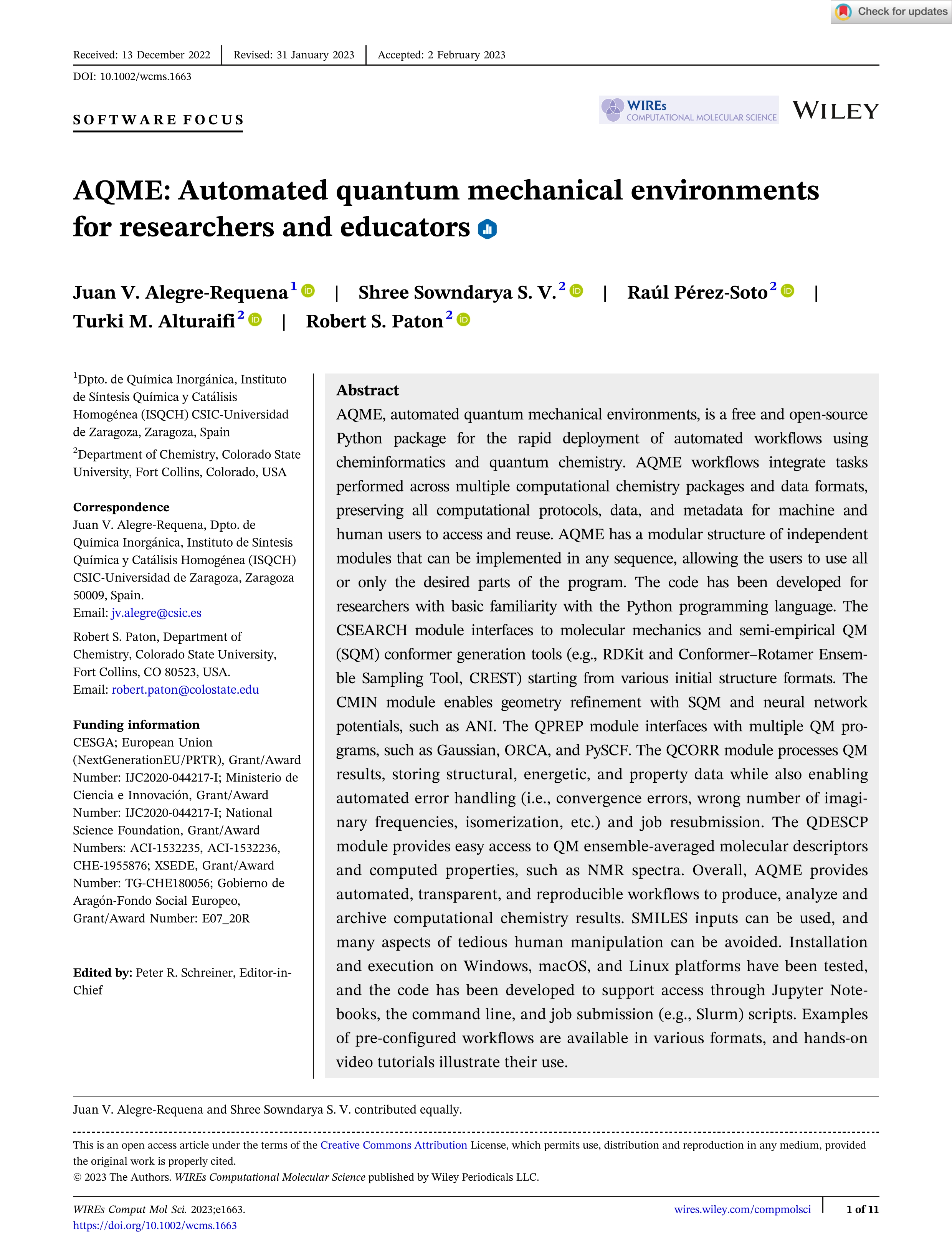 AQME: Automated quantum mechanical environments for researchers and educators