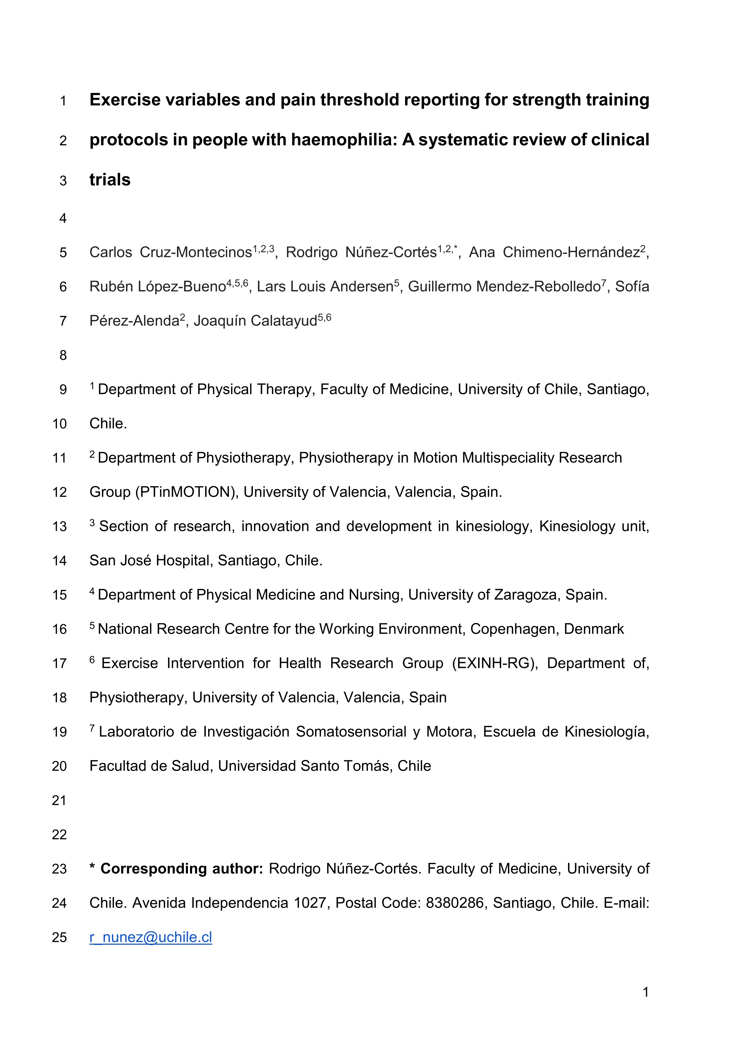 Exercise variables and pain threshold reporting for strength training protocols in people with haemophilia: a systematic review of clinical trials