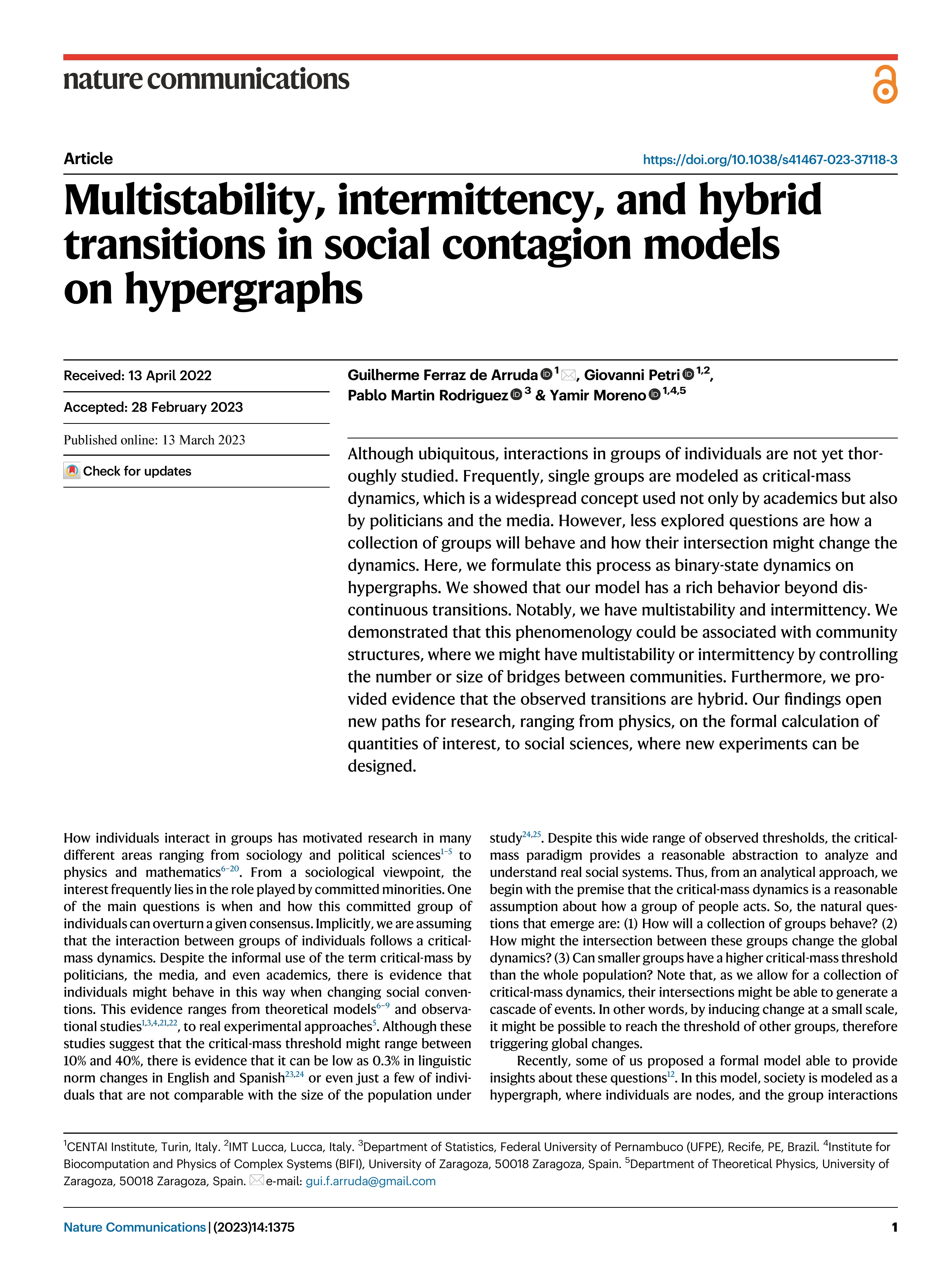 Multistability, intermittency, and hybrid transitions in social contagion models on hypergraphs