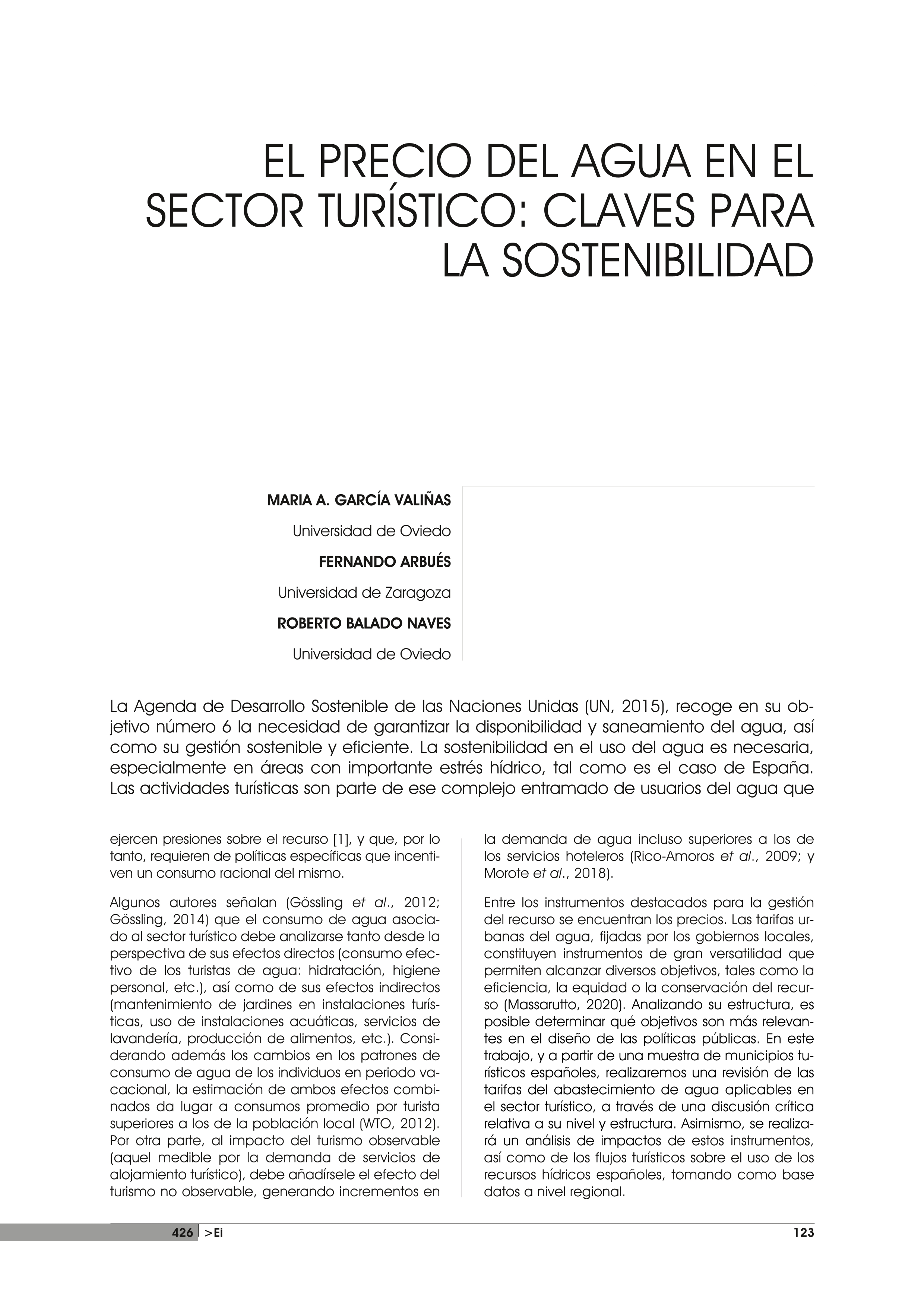 El precio del agua en el sector turístico: claves para la sostenibilidad